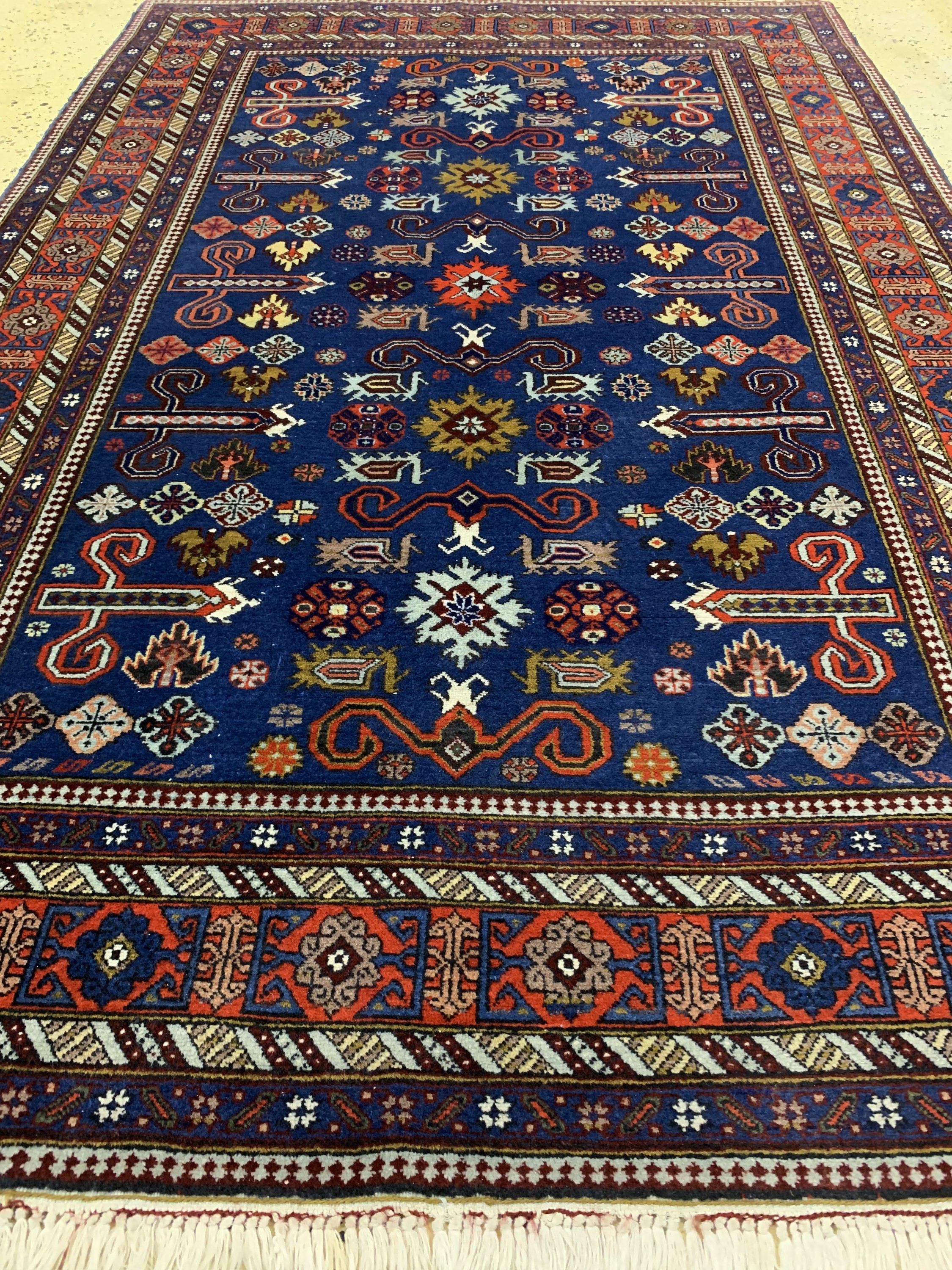 Detail e: "Perpedil"neugeknüpft, Rußland, Ende 20.Jhd, Wolle auf Baumwolle, ca. 195 x 127 cm,EHZ: 2