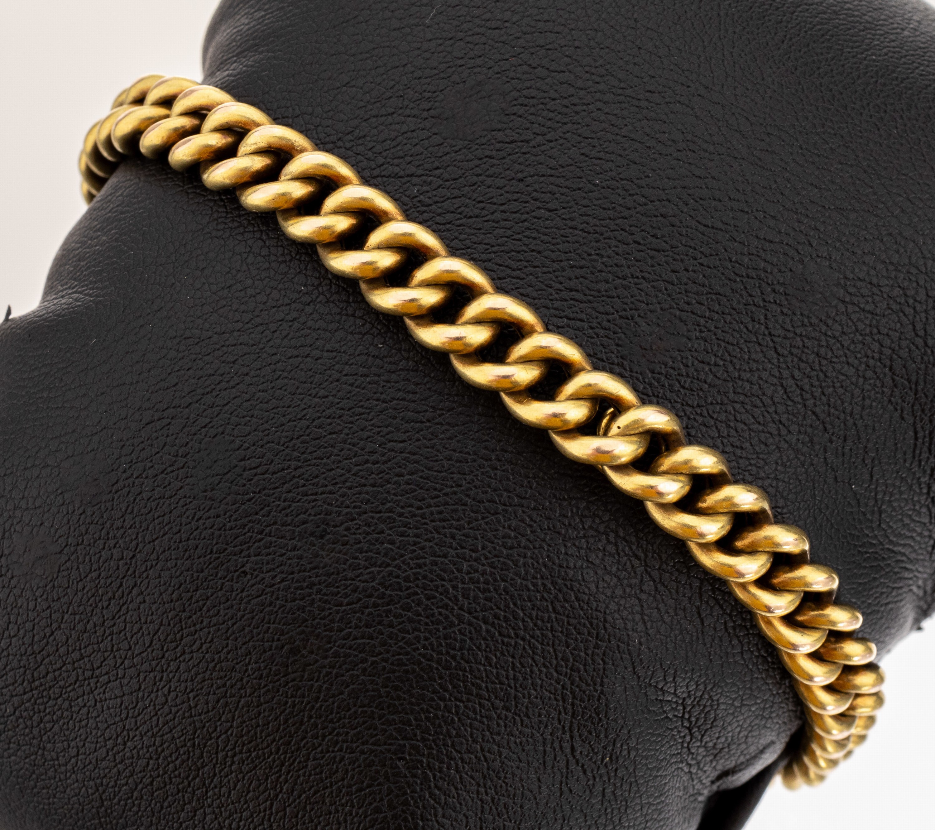 14 kt Gold Armband, GG 585/000, L. ca. 18.5cm, Kastenschloss mit Sicherheitskettchen, ca.10.3 g