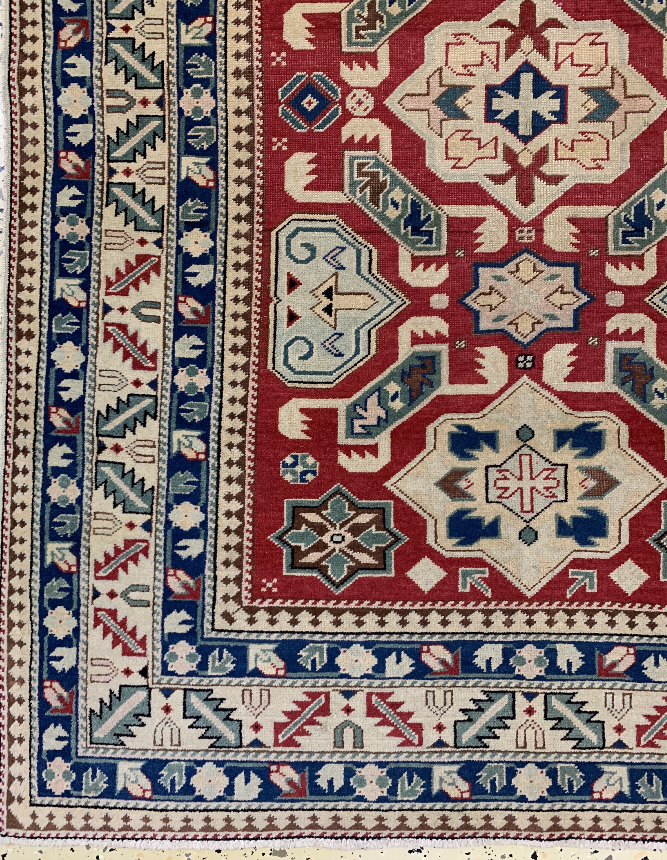 Detail b: "Tuduc"Motiv, Rumänien, Mitte 20.Jhd, Wolle auf Baumwolle, ca. 175 x 123 cm, EHZ: 3