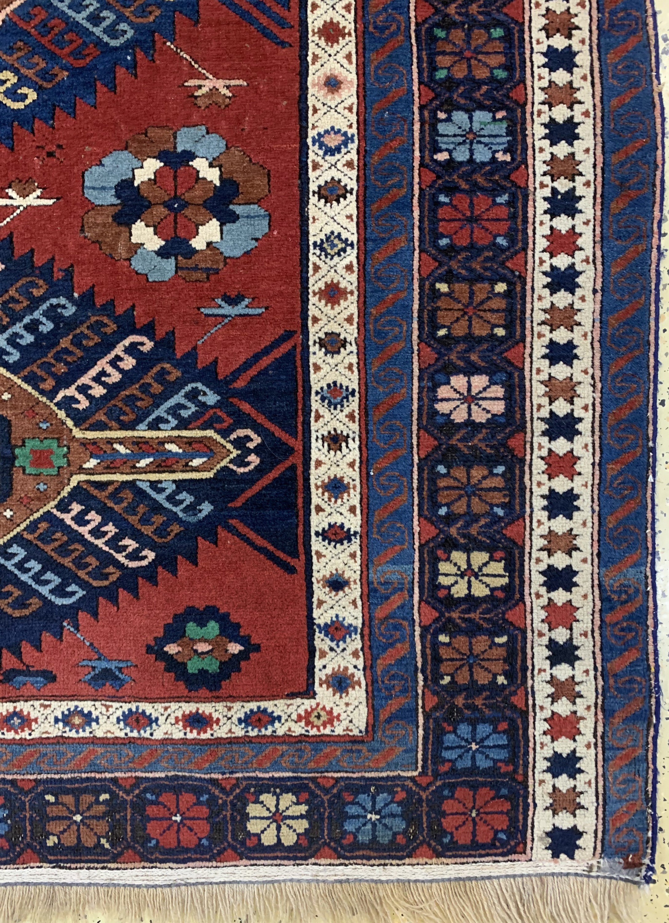 Detail c: "Schirwan"Kazak, Kaukasus, um 1920/1930, Wolle auf Wolle, ca. 190 x 130 cm, verkürzt, EHZ: 3