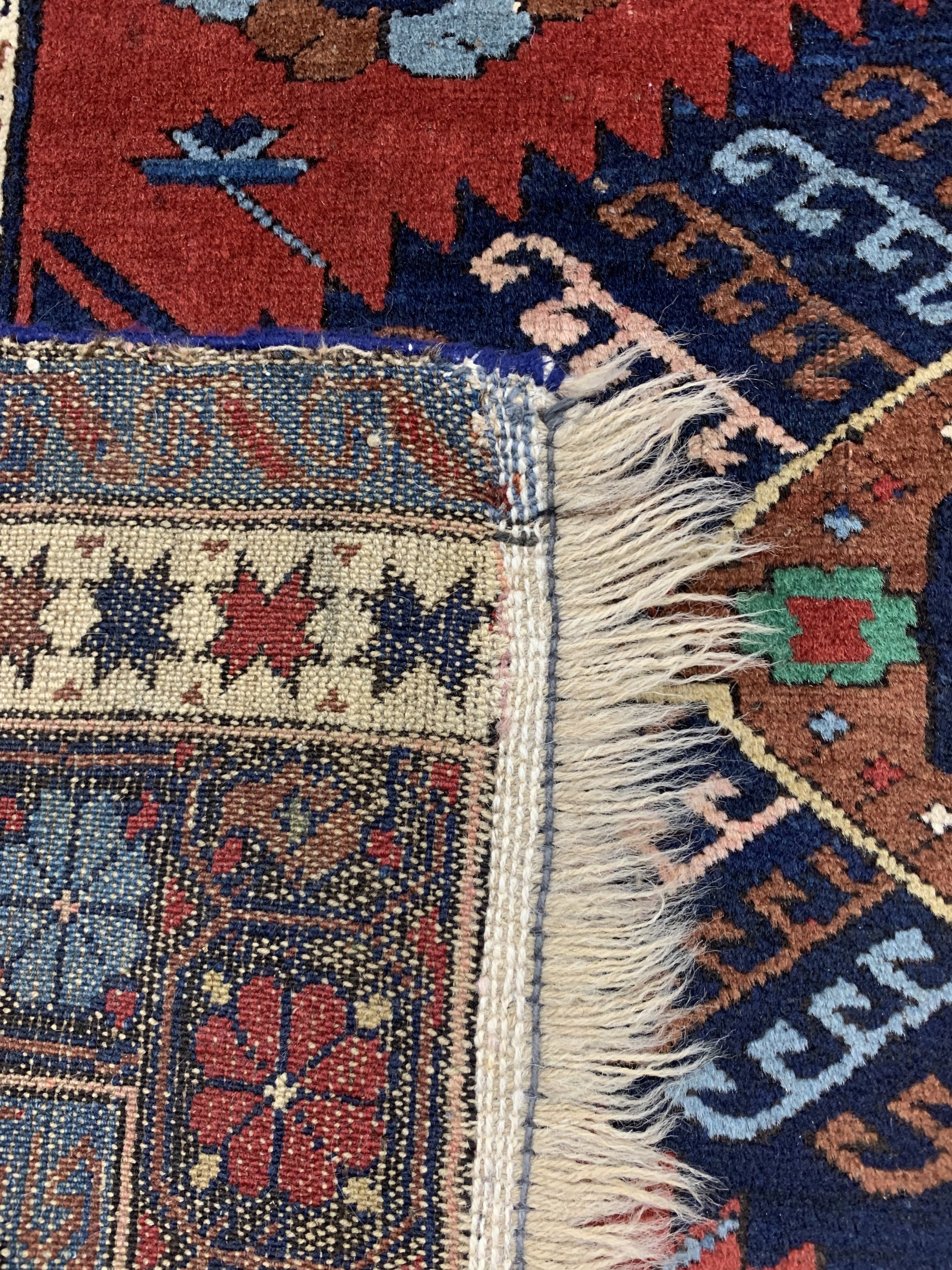 Detail e: "Schirwan"Kazak, Kaukasus, um 1920/1930, Wolle auf Wolle, ca. 190 x 130 cm, verkürzt, EHZ: 3