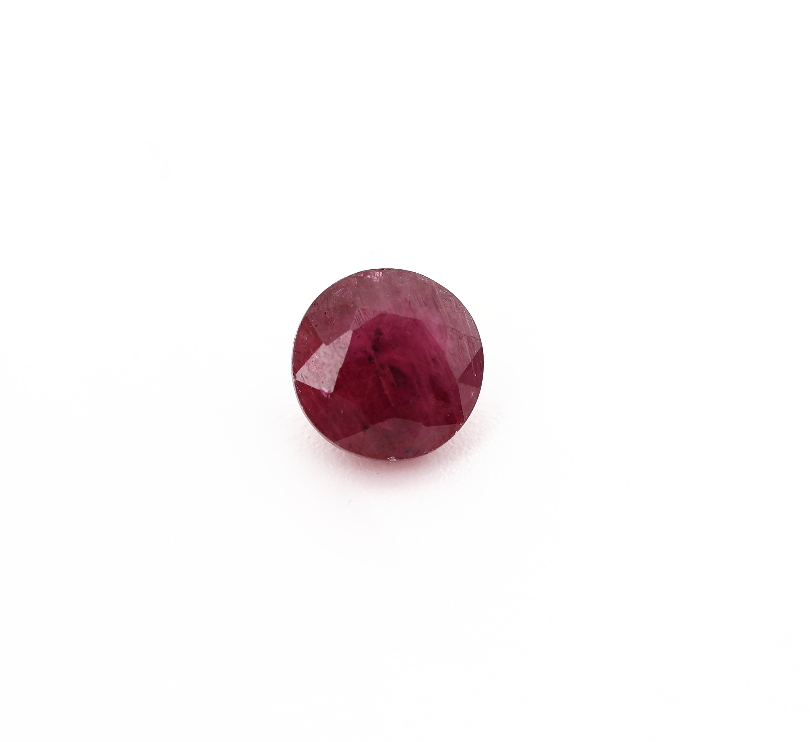 Loser facett. Rubin, 1.32 ct, rund, rot, 6.01 x 5.98 x 3.72, (beh.), mit GEM Report