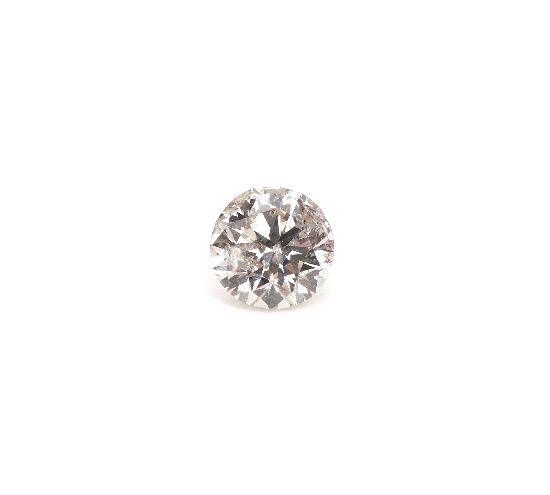 Loser Brillant, 0.27 ct, light Brown/p2, mit GIA Expertise
