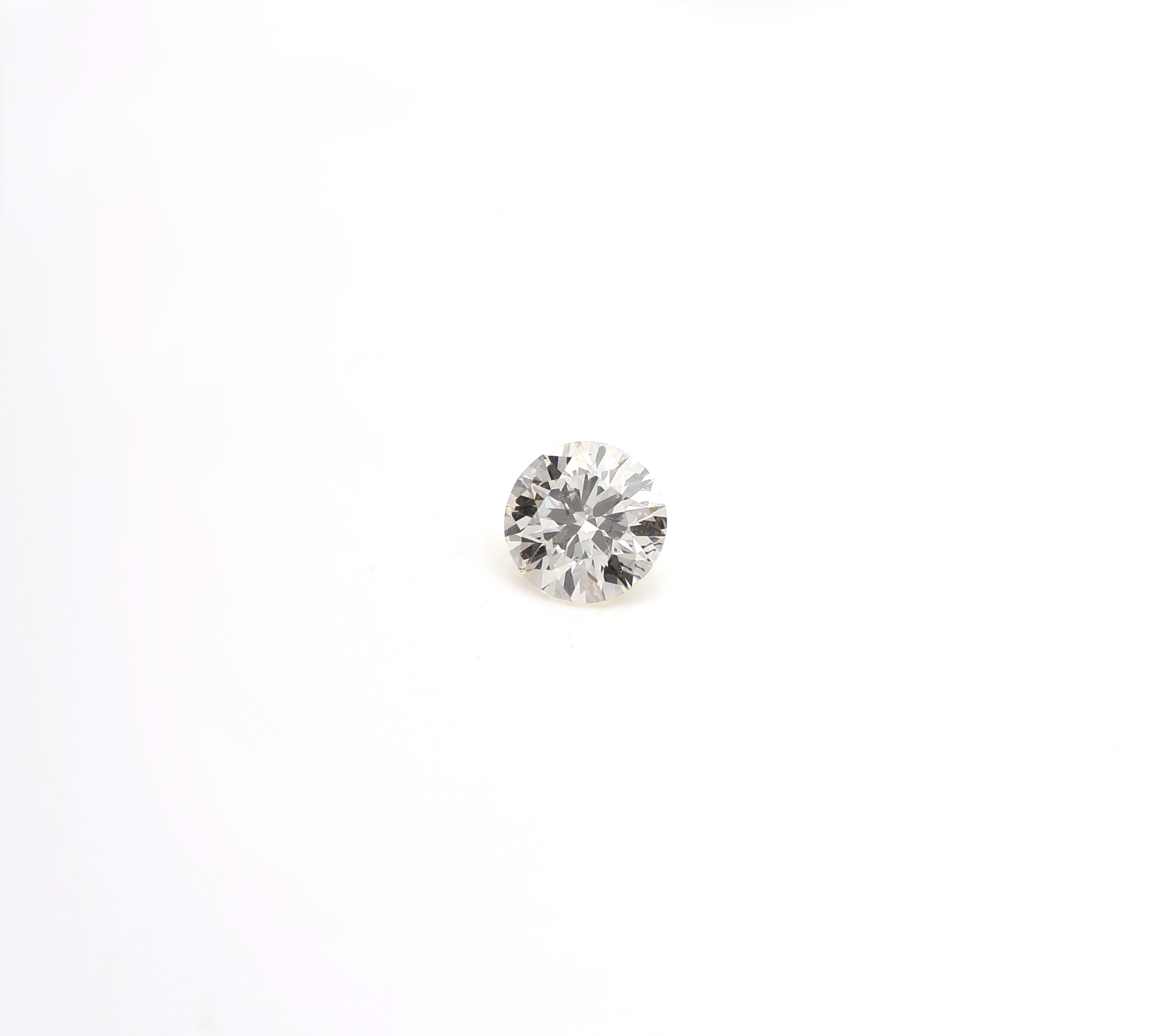 Loser Brillant, 0.32 ct, get. Weiss(L)/si2, mit GIA Expertise