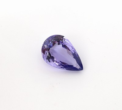 Image Loser facett. Tansanit, 4.83 ct, im Tropfen- schliff Schätzpreis: 2000, - EUR