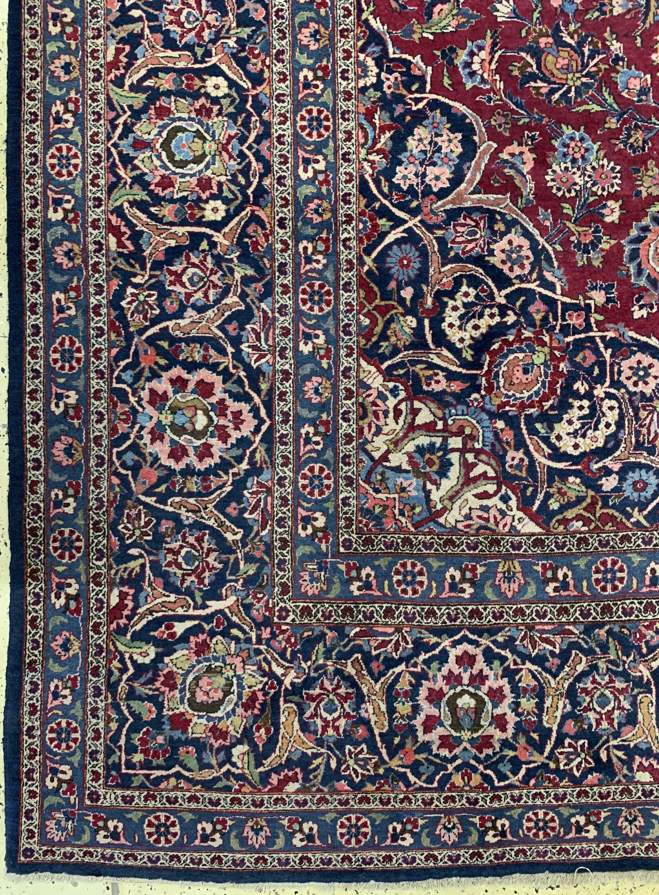 Detail b: Keschan alt, Persien, Mitte 20.Jhd, Wolle auf Baumwolle, ca. 430 x 310 cm, EHZ: 2-3
