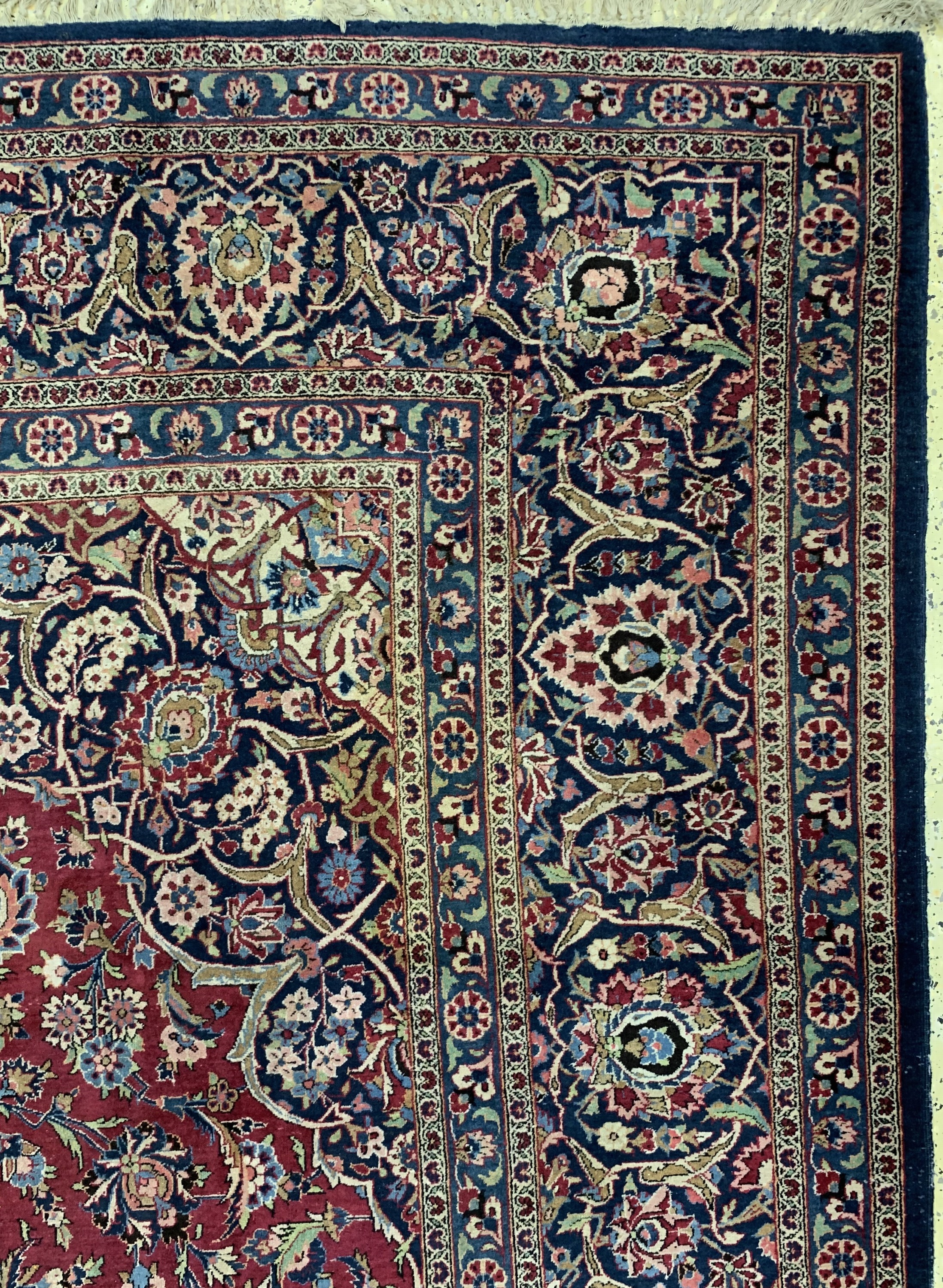 Detail f: Keschan alt, Persien, Mitte 20.Jhd, Wolle auf Baumwolle, ca. 430 x 310 cm, EHZ: 2-3
