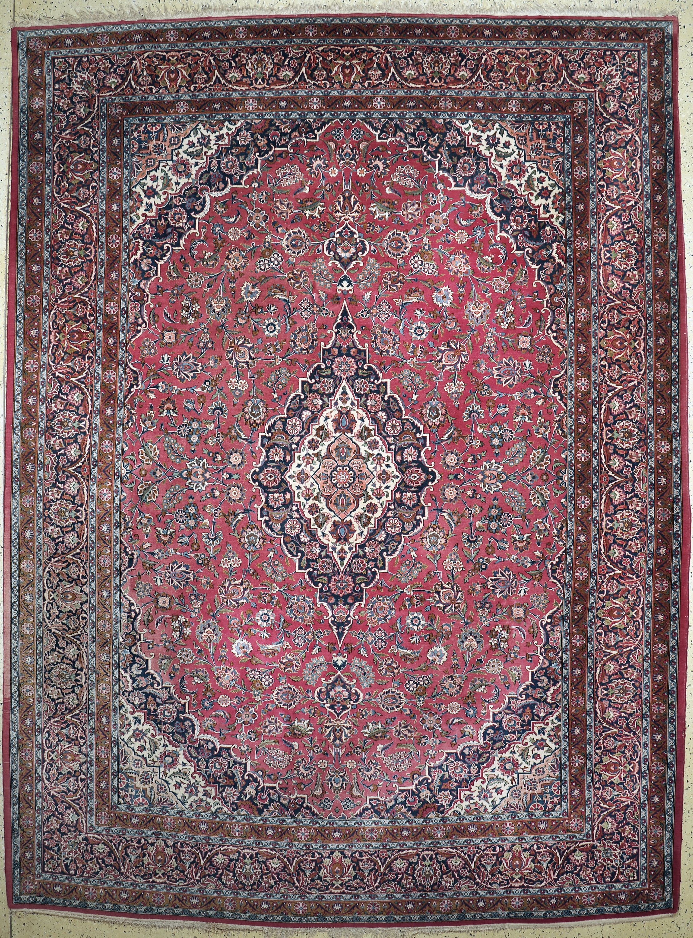 Keschan fein alt, Persien, Mitte 20.Jhd, Wolle auf Baumwolle, ca. 375 x 280 cm, EHZ: 2