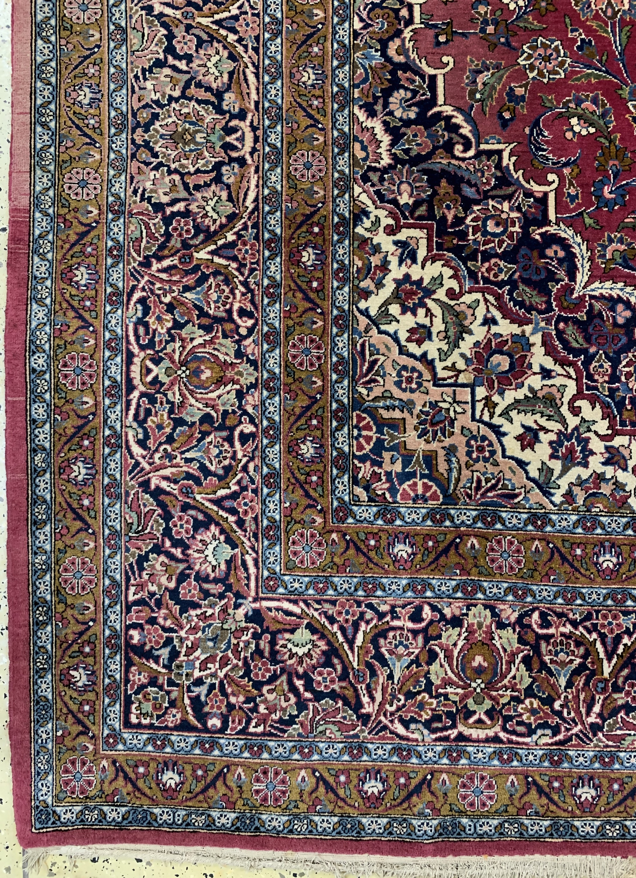 Detail b: Keschan fein alt, Persien, Mitte 20.Jhd, Wolle auf Baumwolle, ca. 375 x 280 cm, EHZ: 2