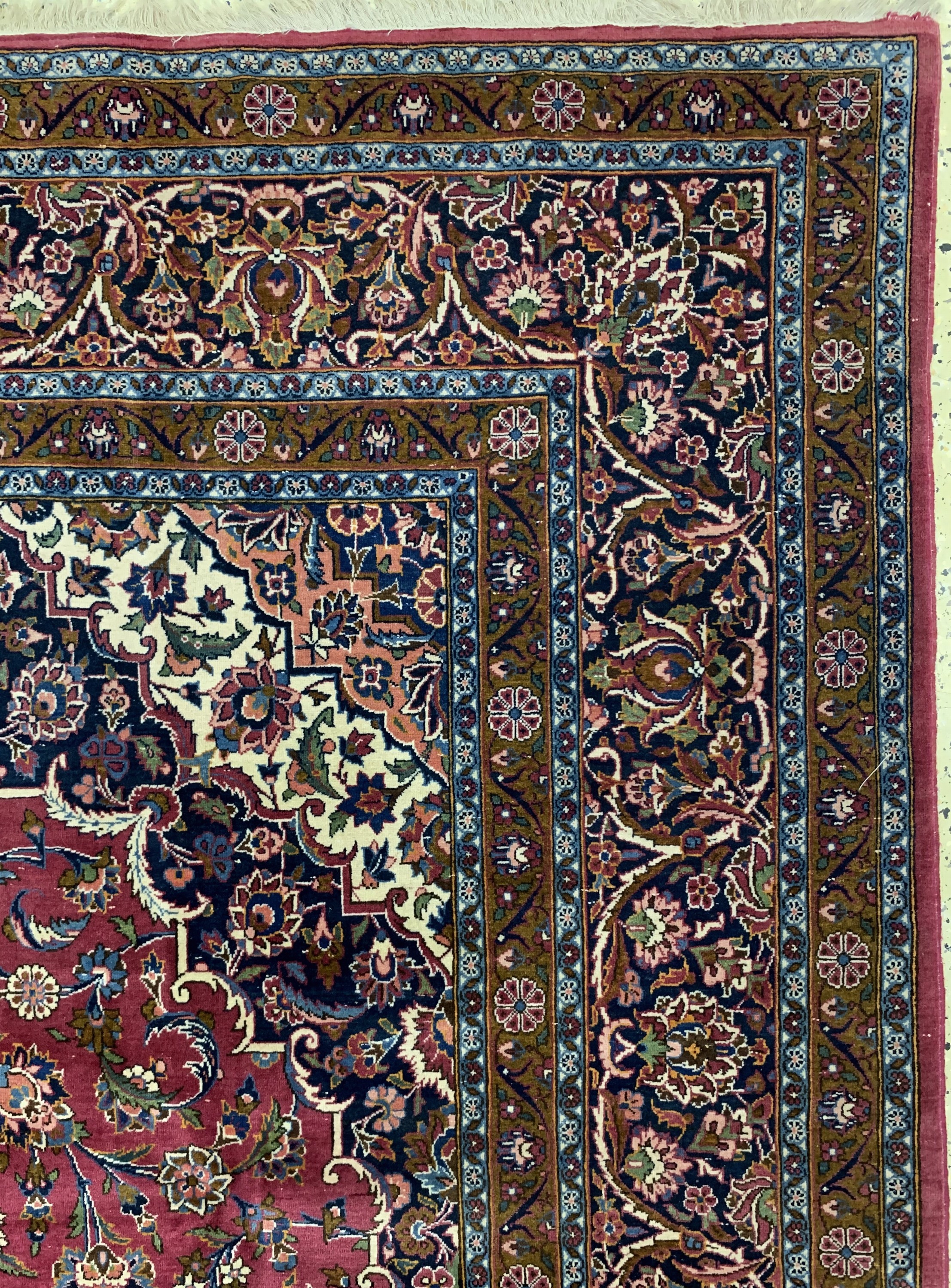Detail e: Keschan fein alt, Persien, Mitte 20.Jhd, Wolle auf Baumwolle, ca. 375 x 280 cm, EHZ: 2