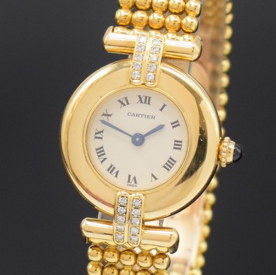 26809580a - CARTIER Colisee Damenarmbanduhr in GG 750/000 mit Diamanten Referenz 8057911, quarz, ...