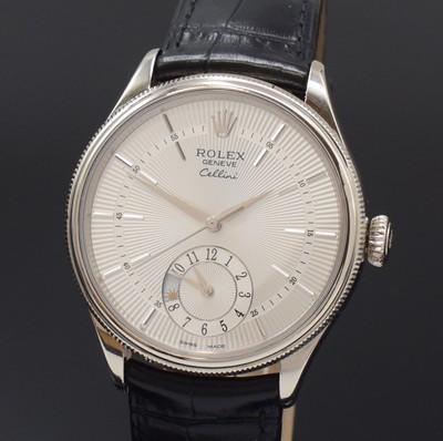 26809616a - ROLEX Cellini Dual Time Herrenarmbanduhr in WG 750/000 Referenz 50529, Automatik, orig. ...