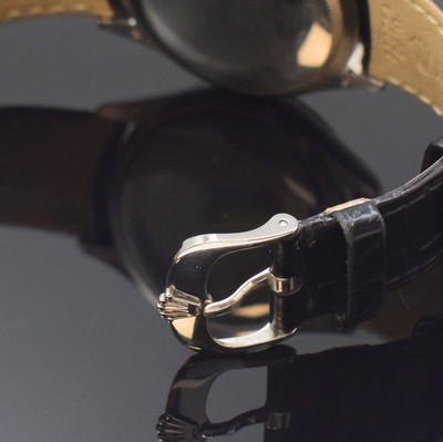 26809616b - ROLEX Cellini Dual Time Herrenarmbanduhr in WG 750/000 Referenz 50529, Automatik, orig. ...