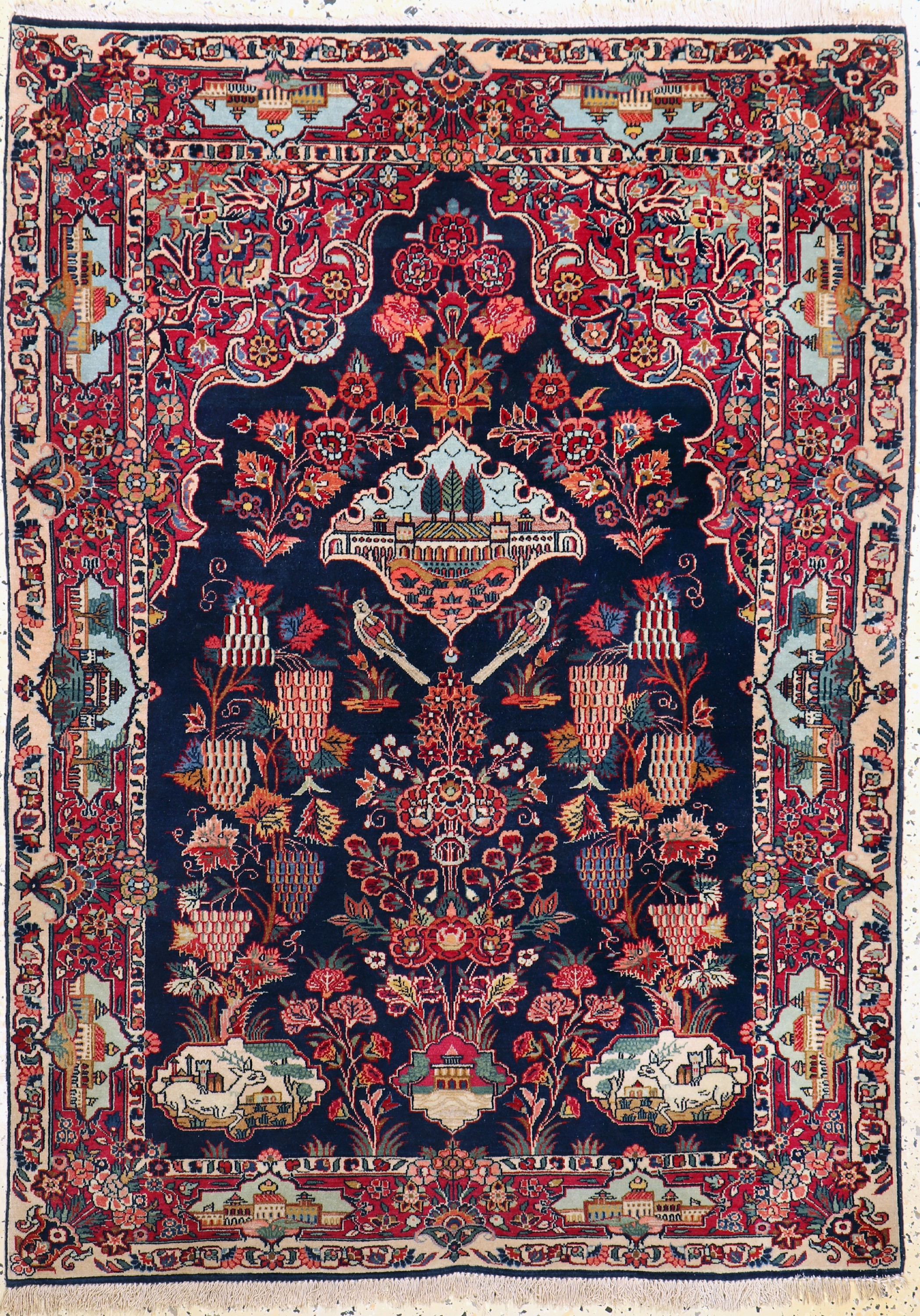Keschan fein antik, Persien, um 1910/1920, Wolle auf Baumwolle, ca. 146 x 105 cm, EHZ: 2