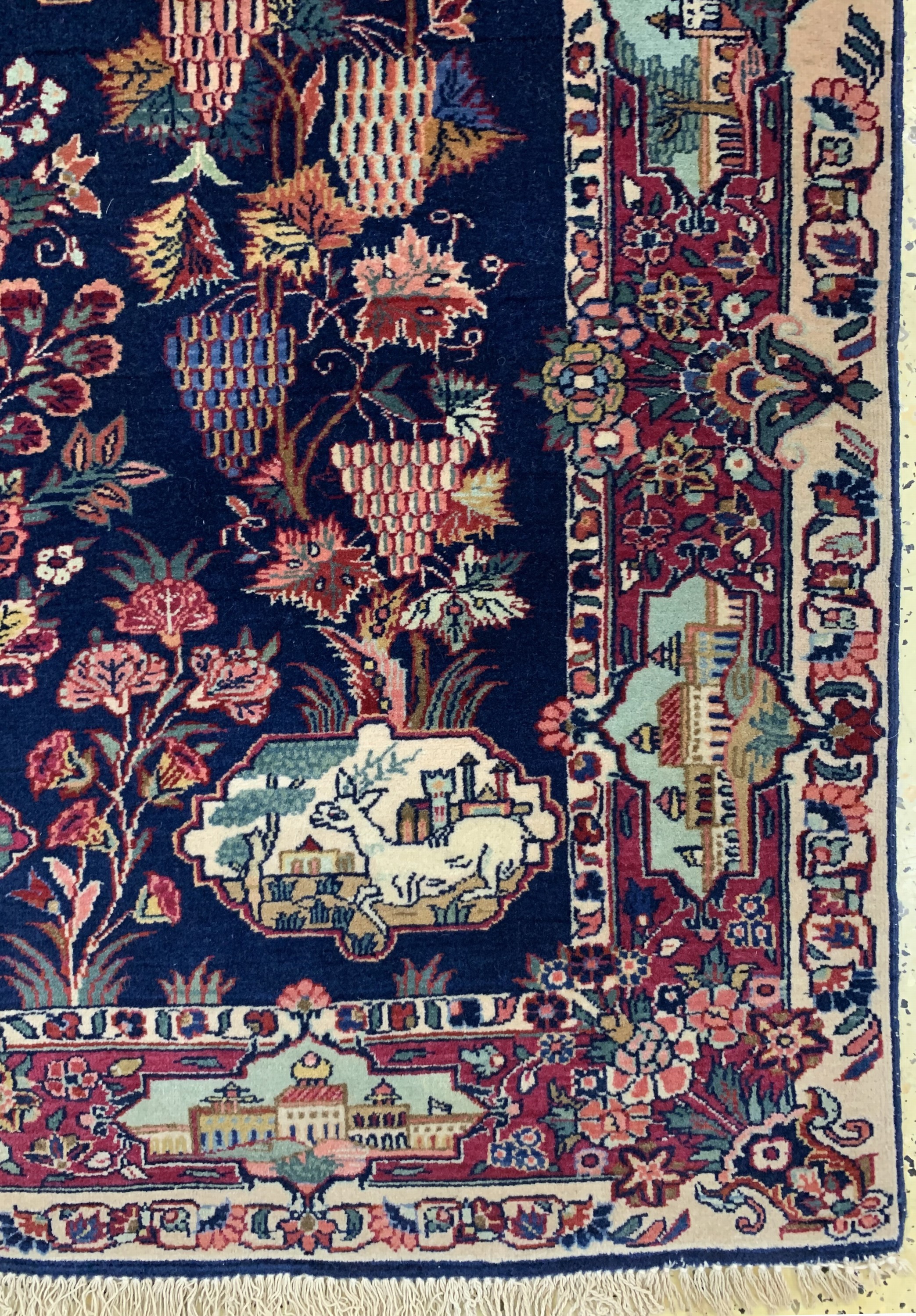 Detail a: Keschan fein antik, Persien, um 1910/1920, Wolle auf Baumwolle, ca. 146 x 105 cm, EHZ: 2