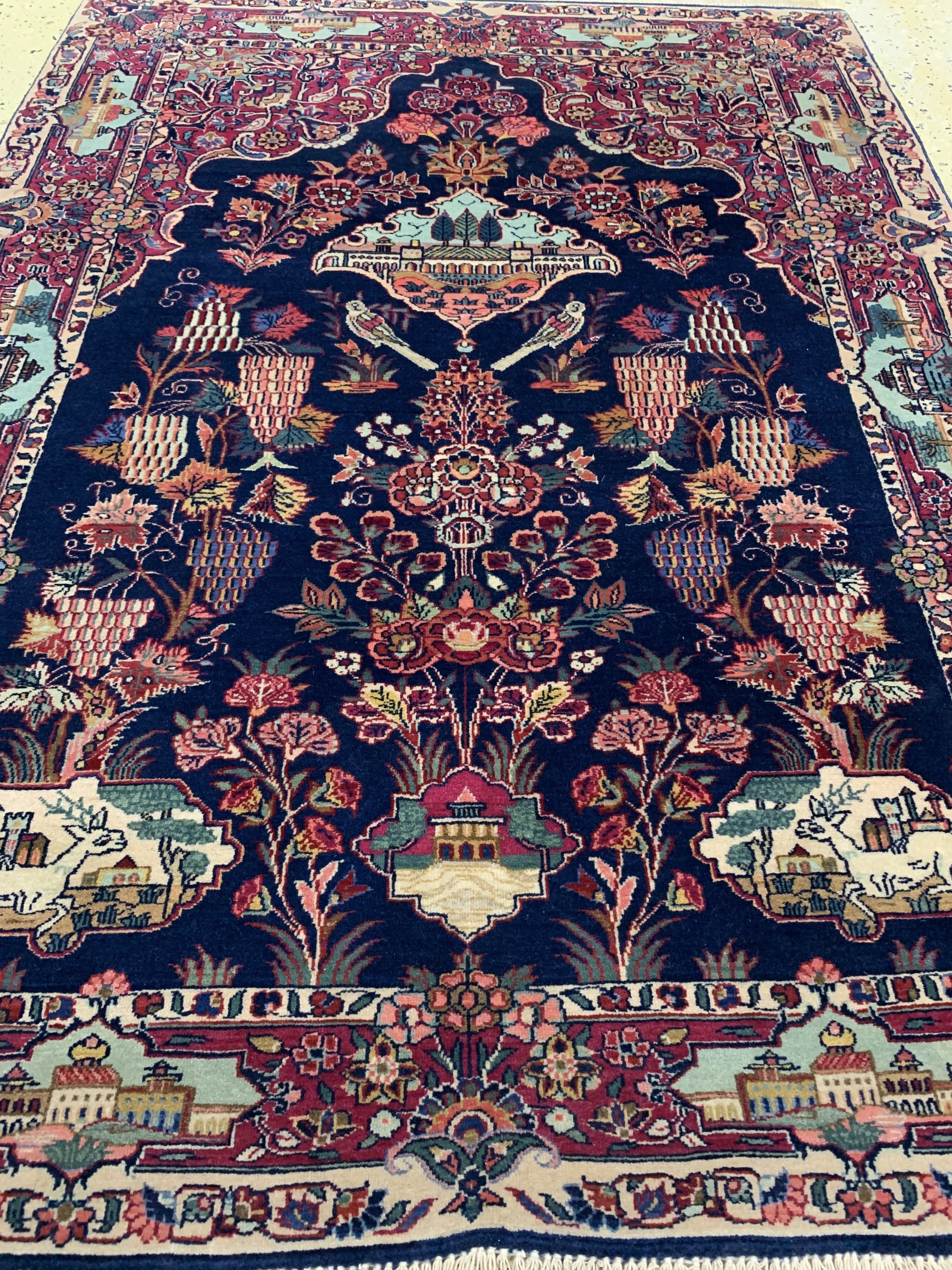 Detail f: Keschan fein antik, Persien, um 1910/1920, Wolle auf Baumwolle, ca. 146 x 105 cm, EHZ: 2