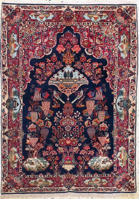 Image Keschan fein antik, Persien, um 1910/1920, Wolle auf Baumwolle, ca. 146 x 105 cm, EHZ: 2