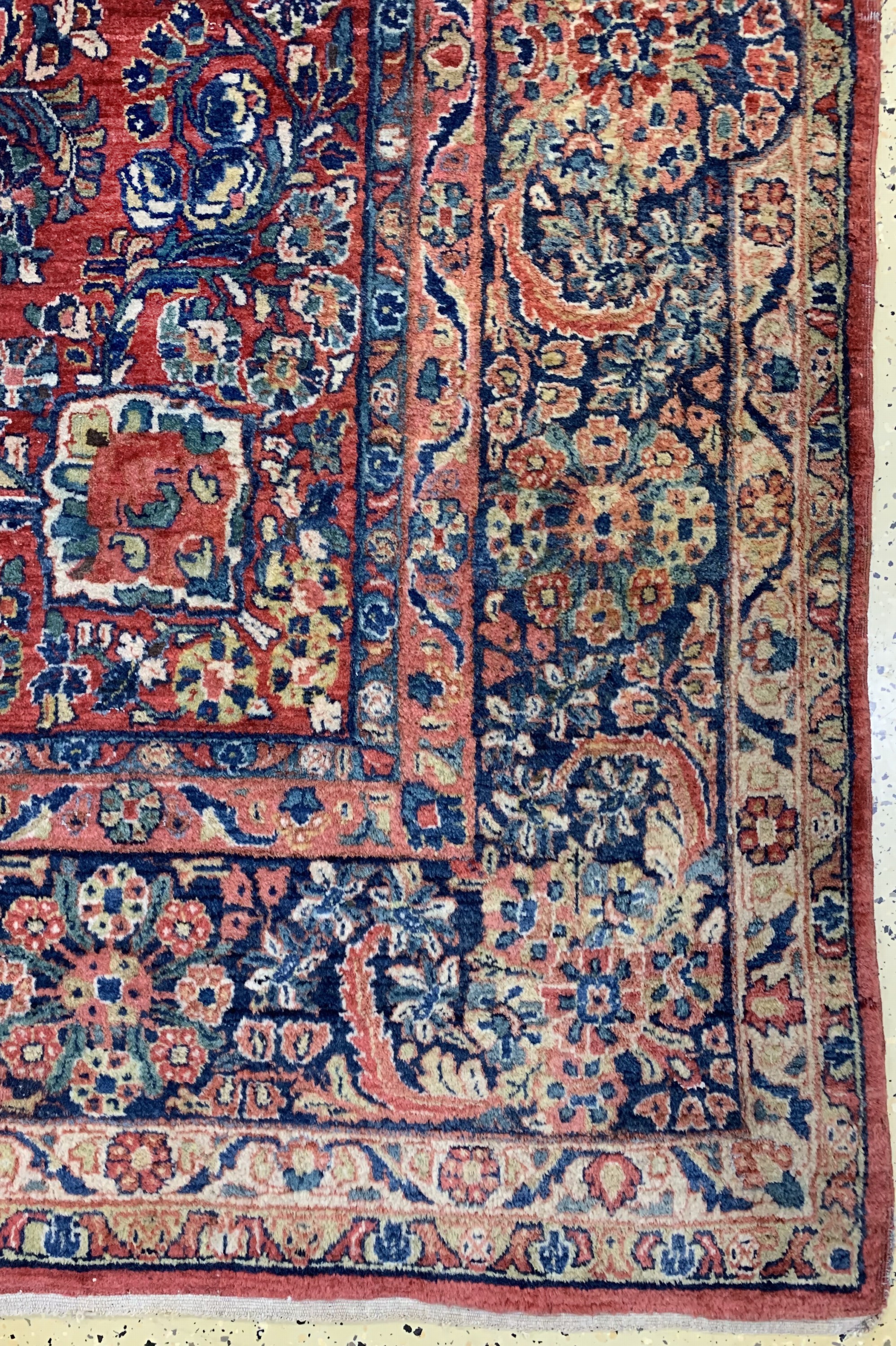 Detail a: US Re-Import Sarogh, Persien, Anfang 20.Jhd, Wolle auf Baumwolle, ca. 360 x 270 cm,EHZ: 3
