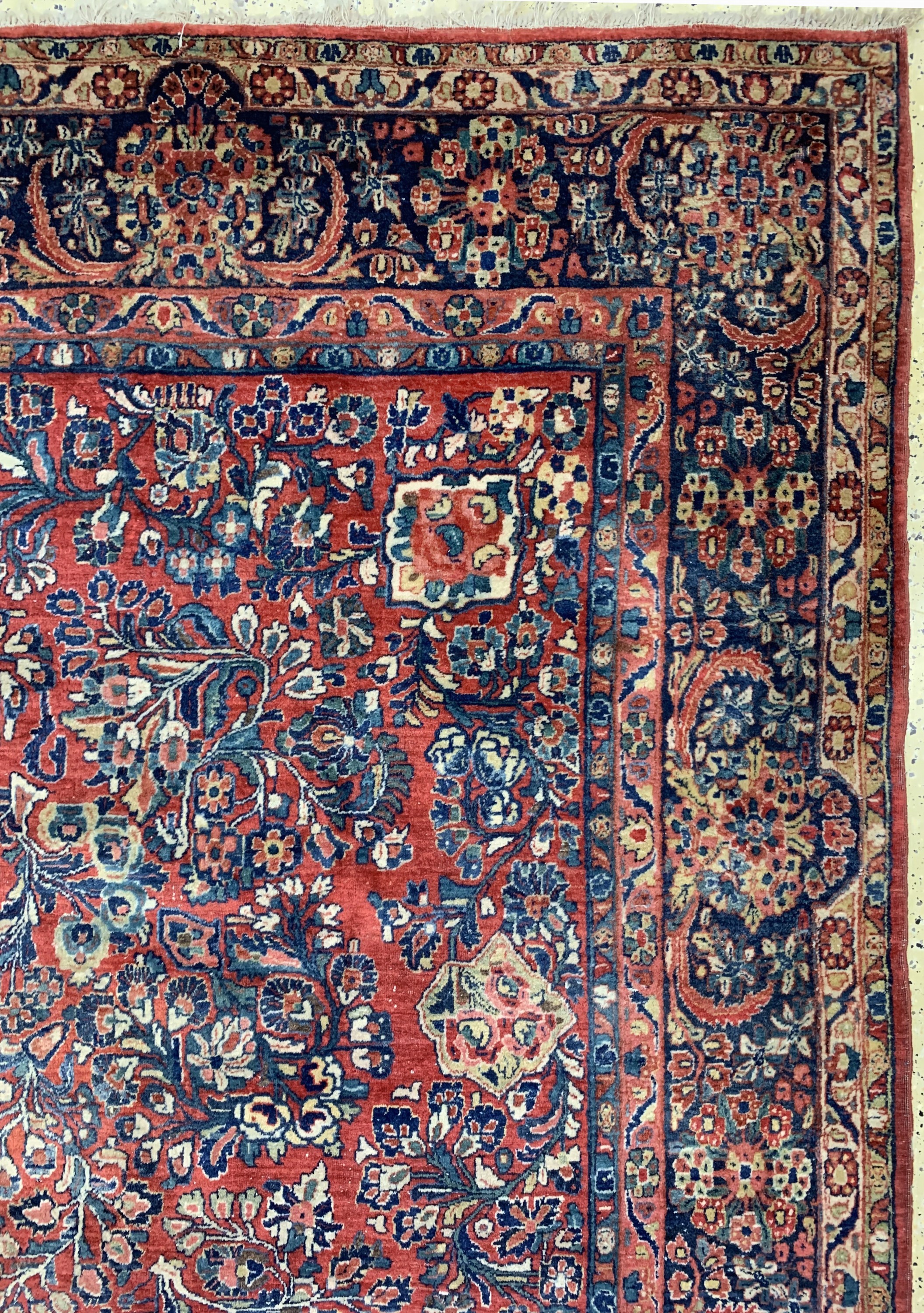 Detail c: US Re-Import Sarogh, Persien, Anfang 20.Jhd, Wolle auf Baumwolle, ca. 360 x 270 cm,EHZ: 3