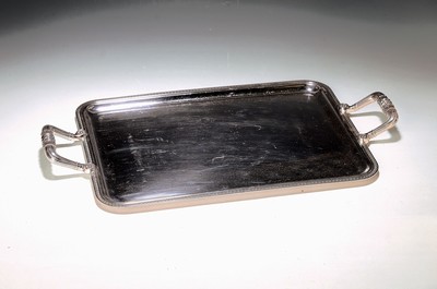 Image Rectangular tray, Christofle, Malmaison, 2nd half of the 20th century, silver-plated ...