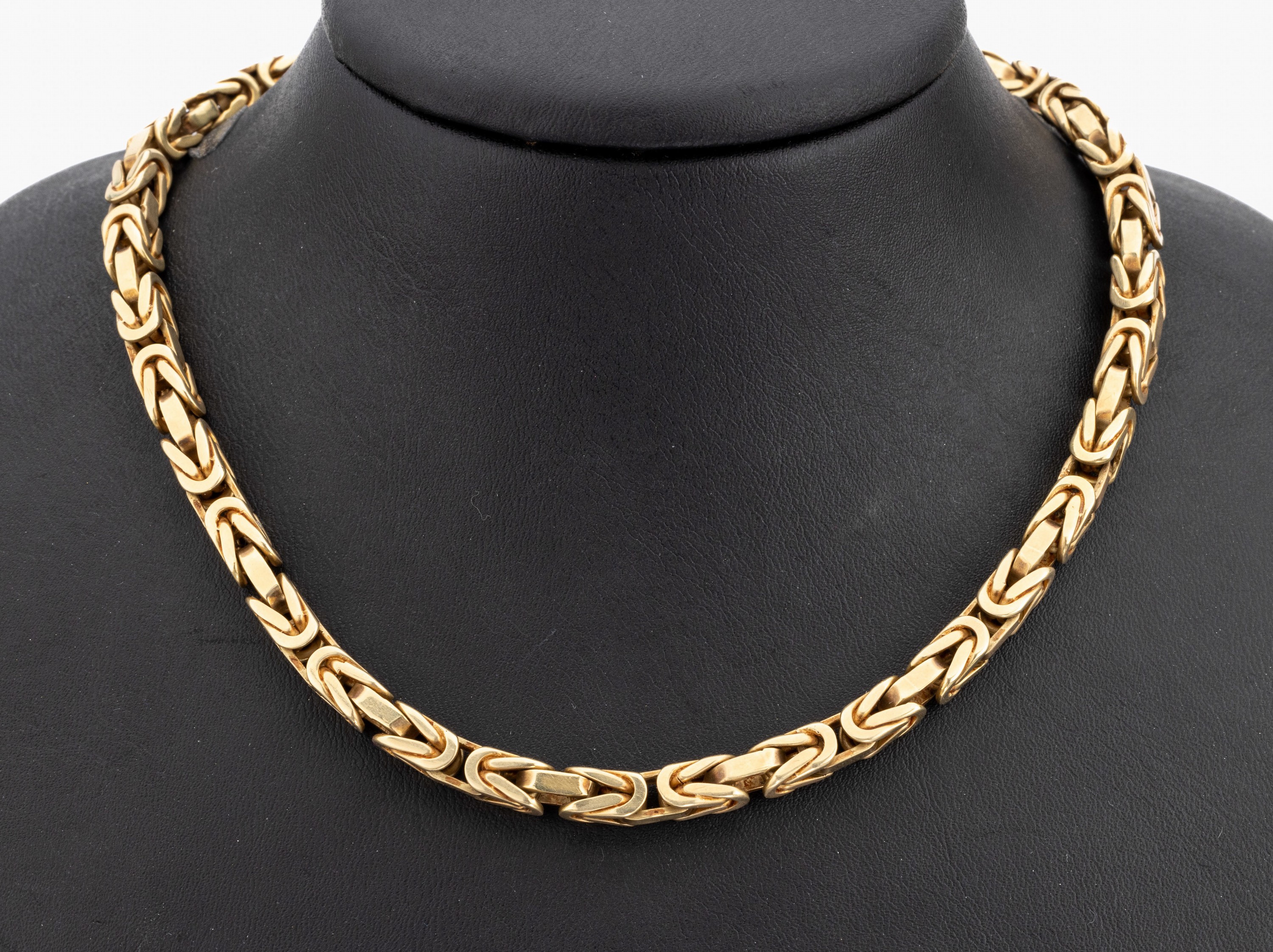 18 kt Gold Königskette, GG 750/000, L. ca. 66.5 cm, ca. 138.6 g