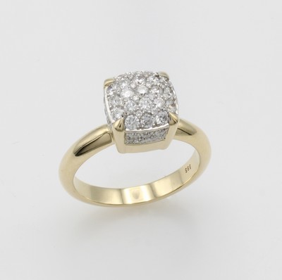 Image Ring mit Brillanten, GG 585/000, 49 Brill. zus. ca. 1.45 ct hochfeines ...