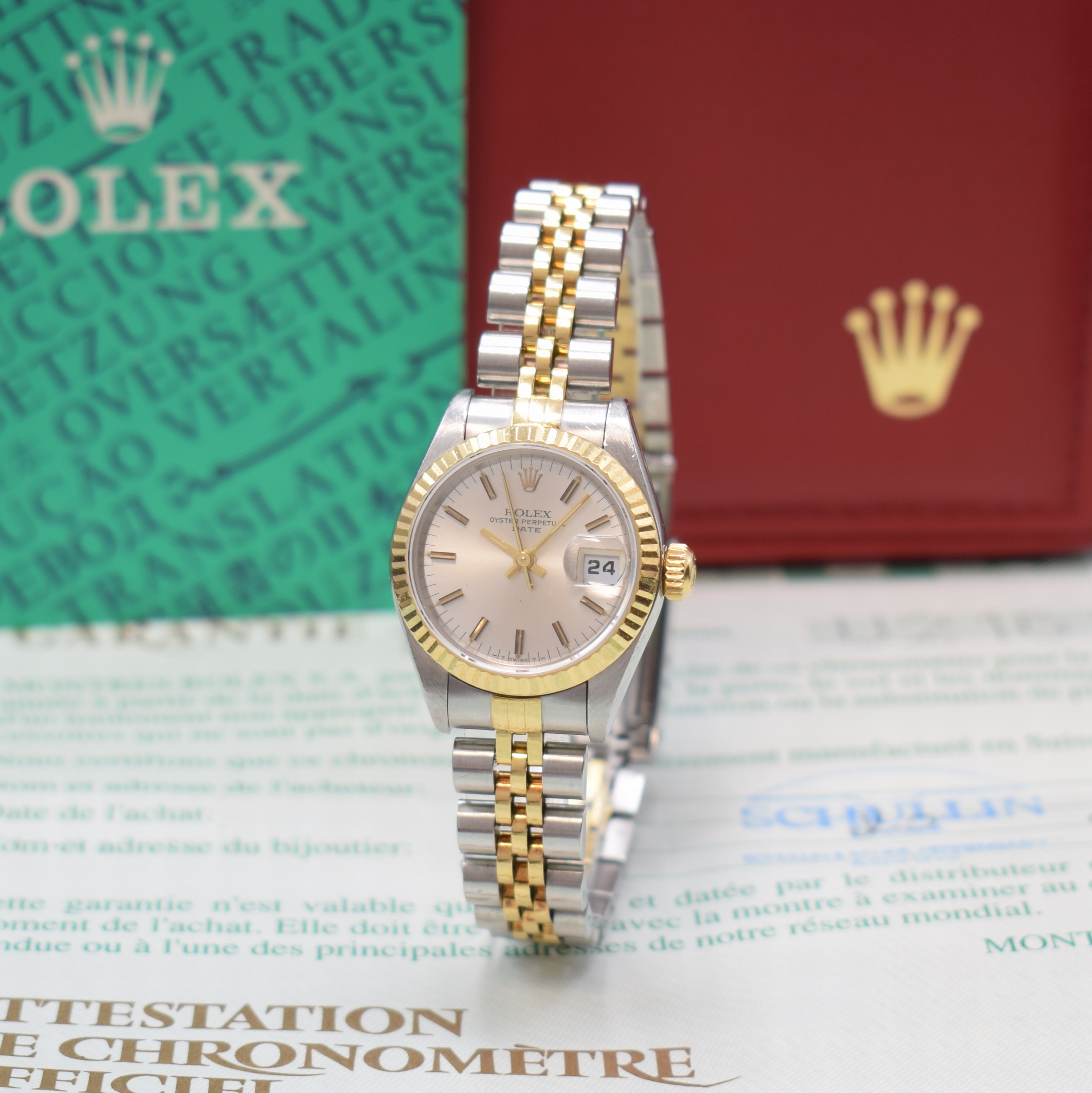 ROLEX Oyster Perpetual Datejust Damenarmbanduhr Referenz 69173, Automatik, Chronometer der Superlative in Edelstahl und Gold komb. inkl. Jubileeband ...