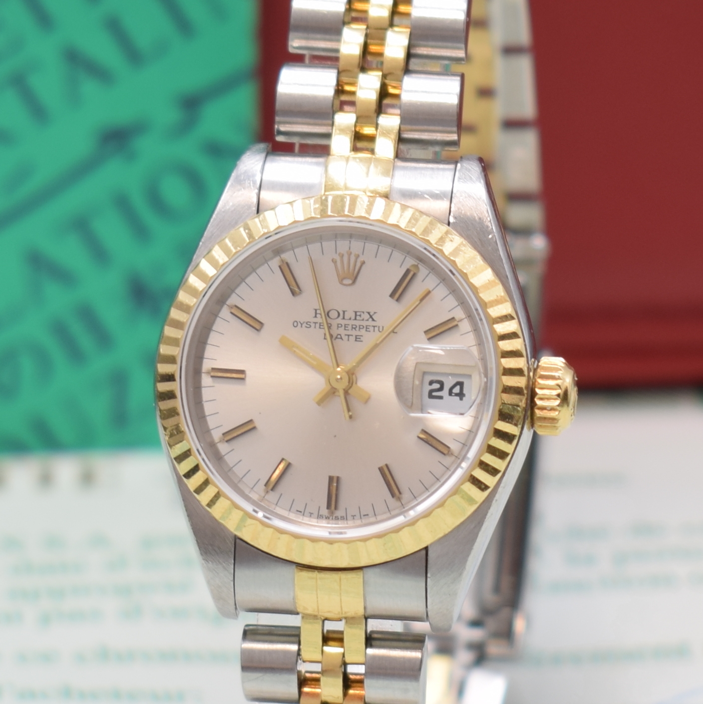 Detail a: ROLEX Oyster Perpetual Datejust Damenarmbanduhr Referenz 69173, Automatik, Chronometer der Superlative in Edelstahl und Gold komb. inkl. Jubileeband ...