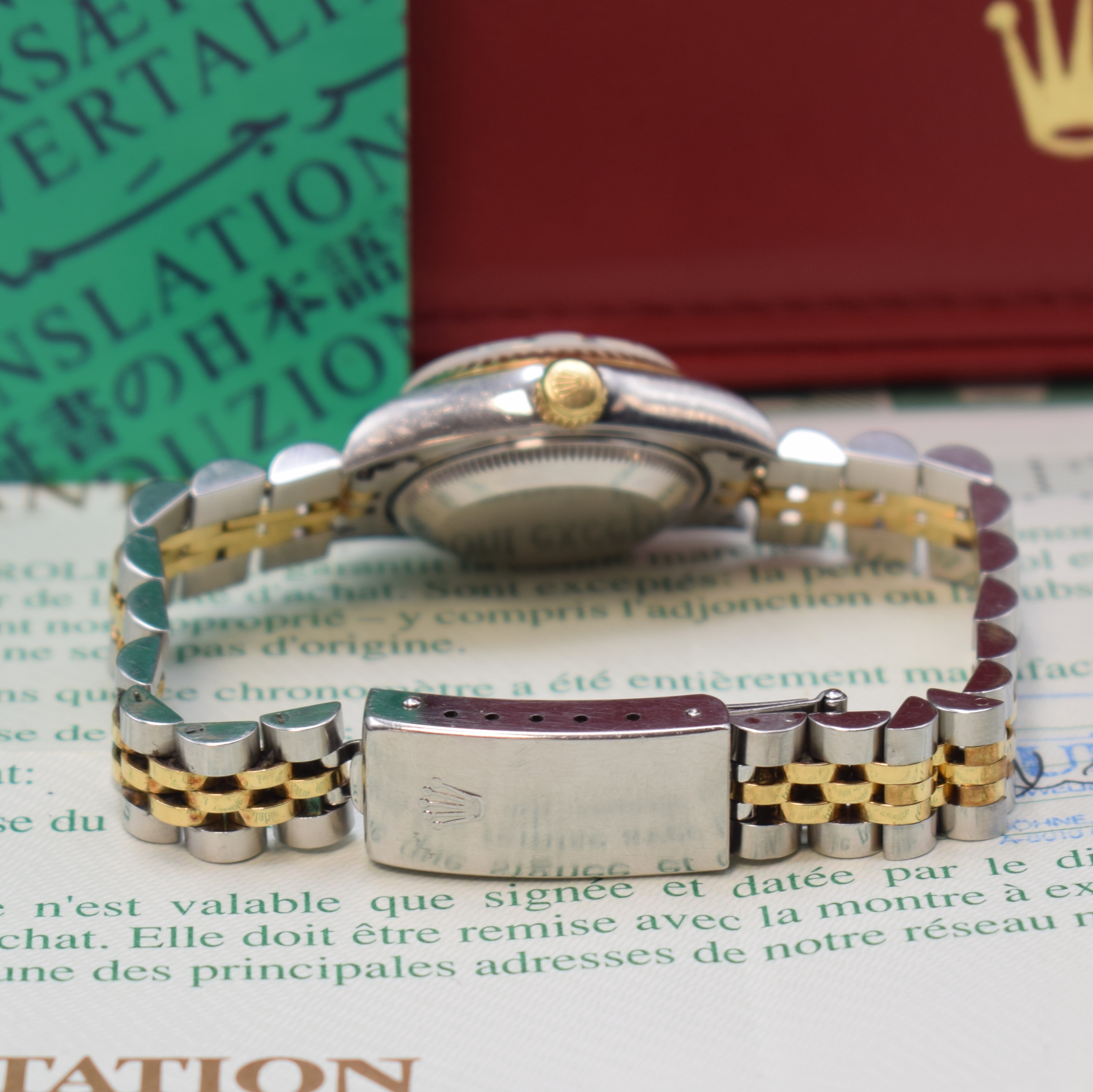 Detail b: ROLEX Oyster Perpetual Datejust Damenarmbanduhr Referenz 69173, Automatik, Chronometer der Superlative in Edelstahl und Gold komb. inkl. Jubileeband ...