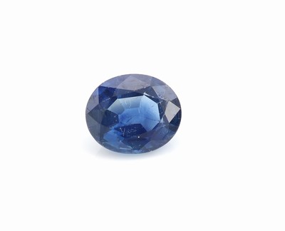 Image Loose oval bevelled sapphire 1.38 ct, approx. 7 x 6 x 3 mm