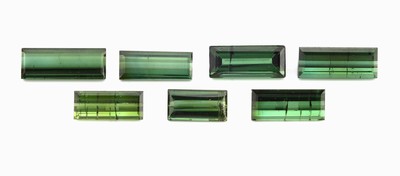 Image Lot 7 lose Turmalin-Baguettes zus. 30.80 ct