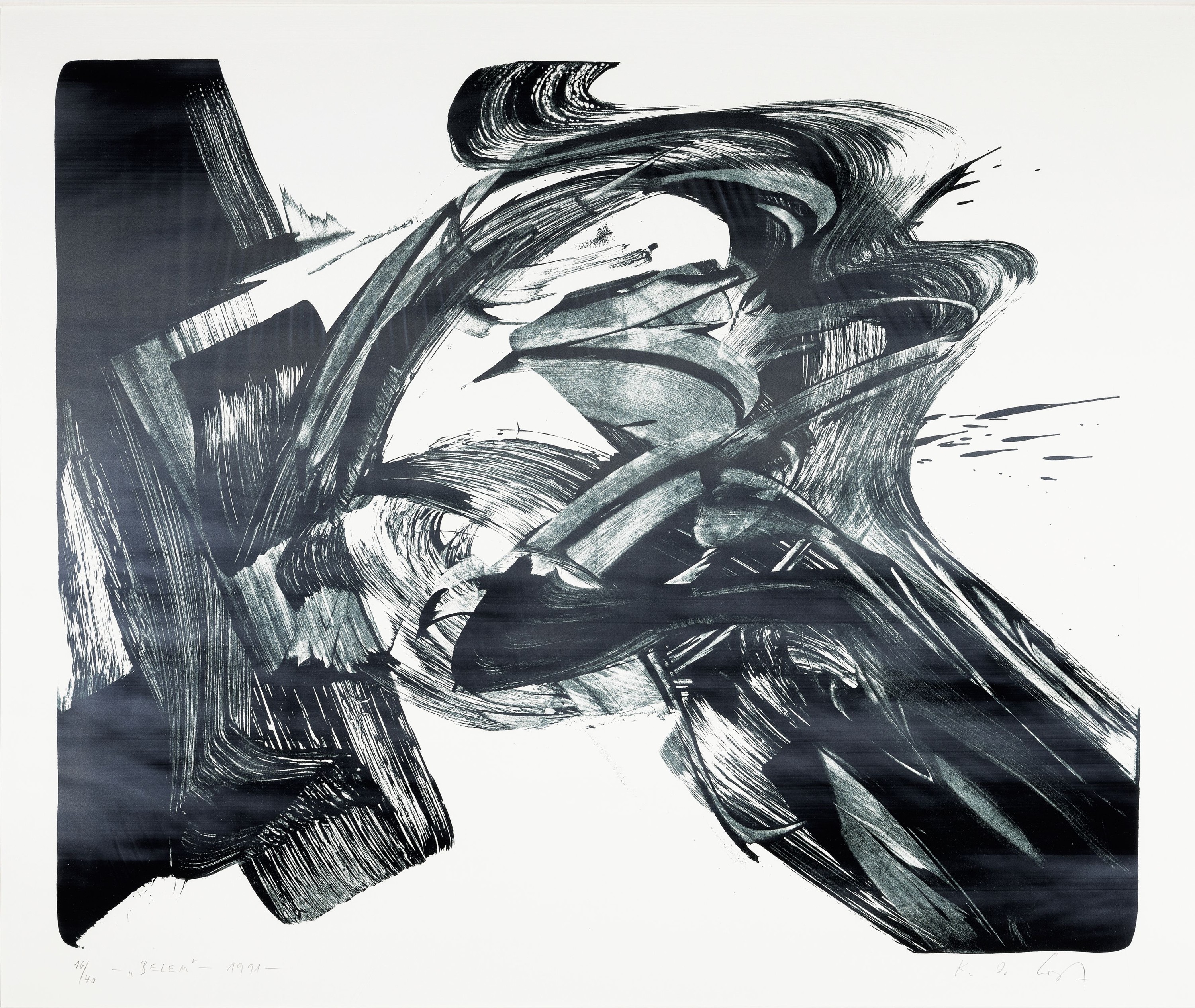 Karl Otto Götz, 1914-2017, Belem 1991, Lithographie, handsign., betitelt, datiert und num. 16/40, 99x85 cm