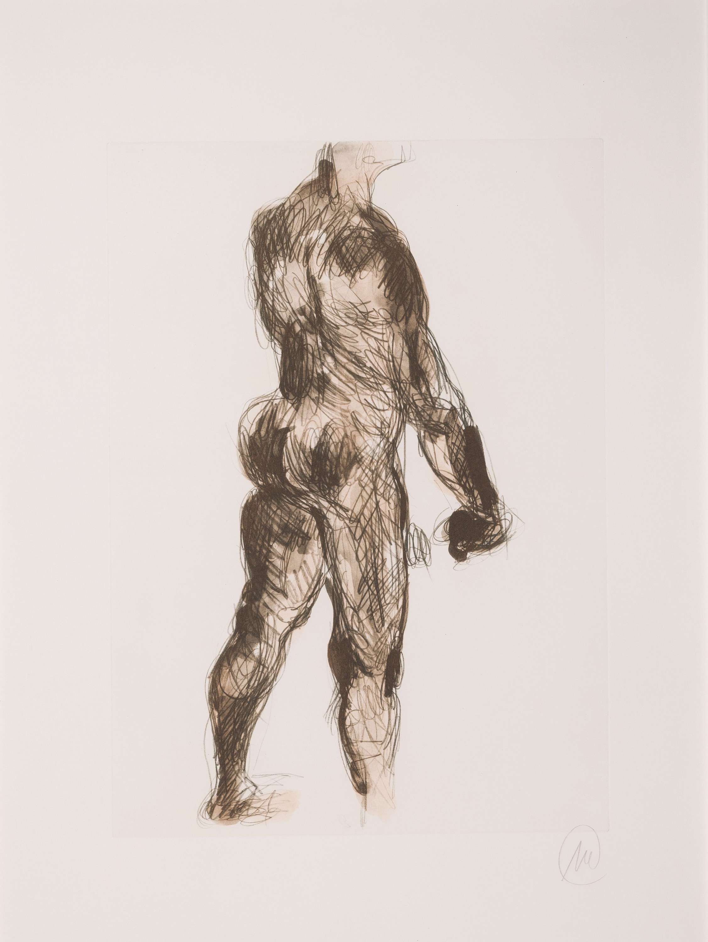 Markus Lüpertz, geb. 1941, Rückenakt, Heliogravure, signiert, ca. 69.2x51.1cm, PP, u.Gl., R. 83x63 cm