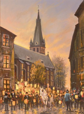 Image Helmut Kips, born 1937 Krefeld, 2 works in oil/canvas, 1x view of Cologne Cathedral, ...