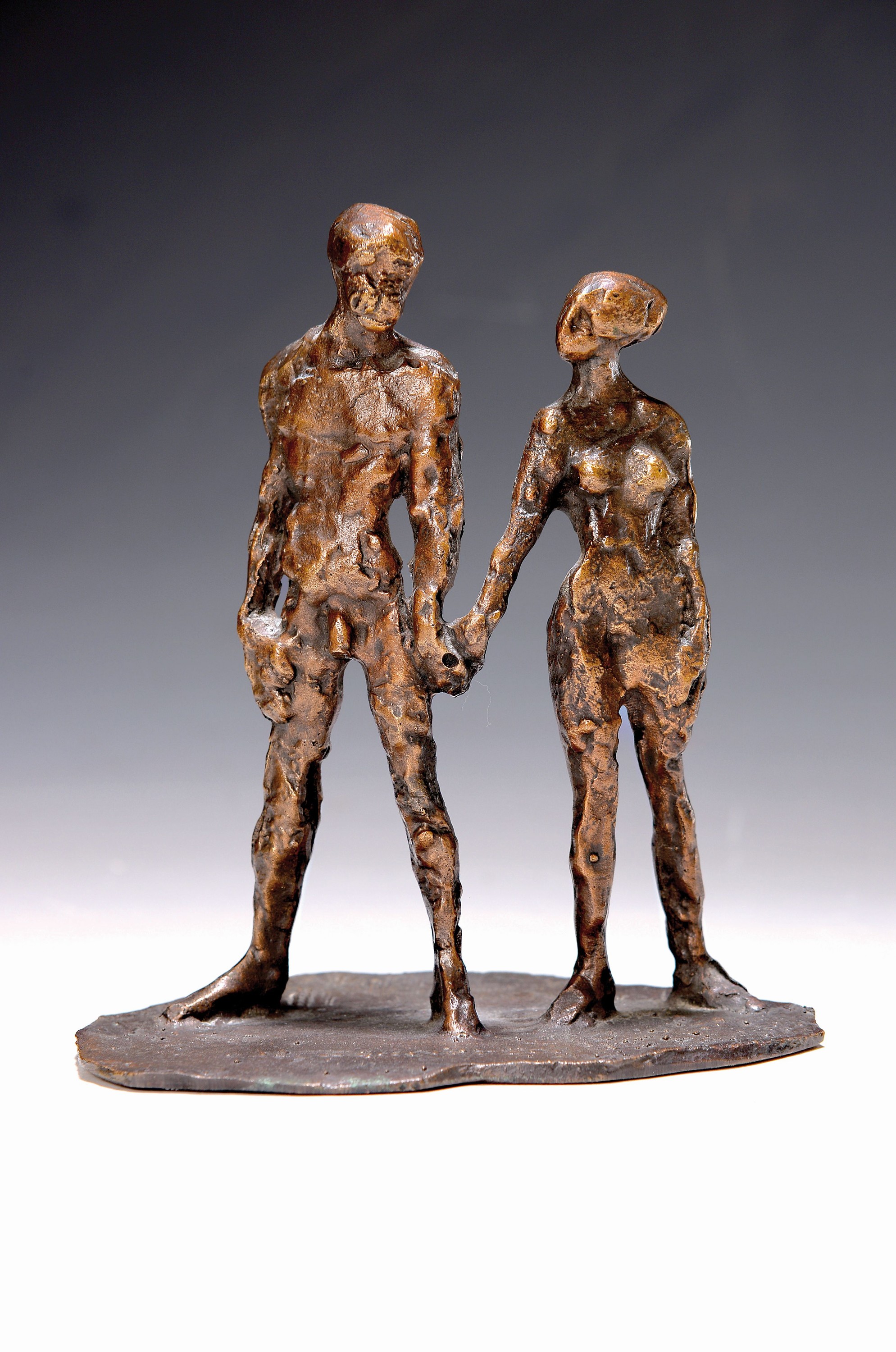 Hans Schröder, 1930-2010, Paar, Bronzeguß, signiert, H. ca. 17cm ,