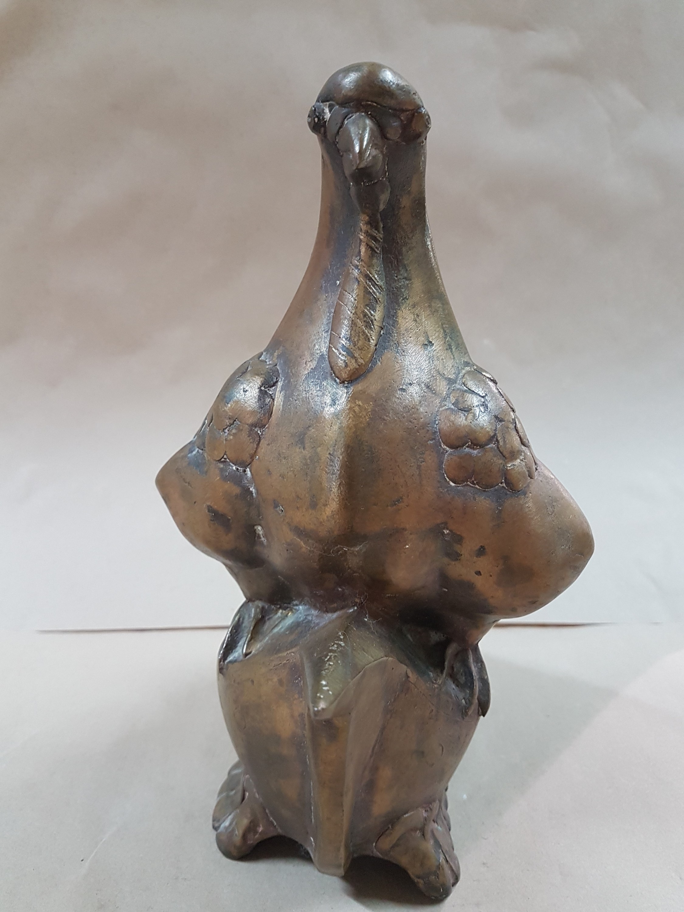 Detail a: Gernot Rumpf, geb. 1941 Kaiserslautern, Taube auf Boot, Bronzeguss, signiert, H. ca. 26cm