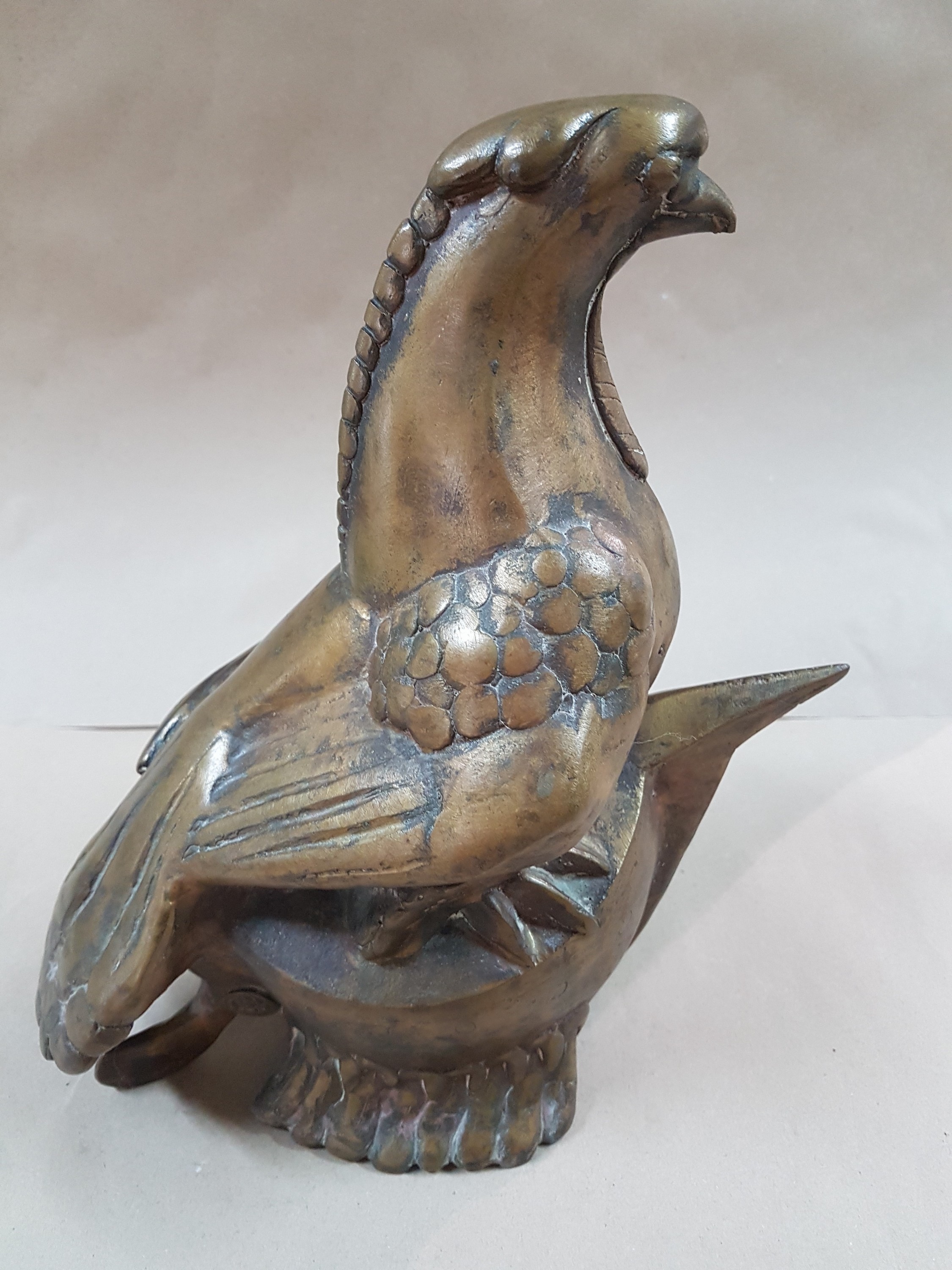 Detail d: Gernot Rumpf, geb. 1941 Kaiserslautern, Taube auf Boot, Bronzeguss, signiert, H. ca. 26cm