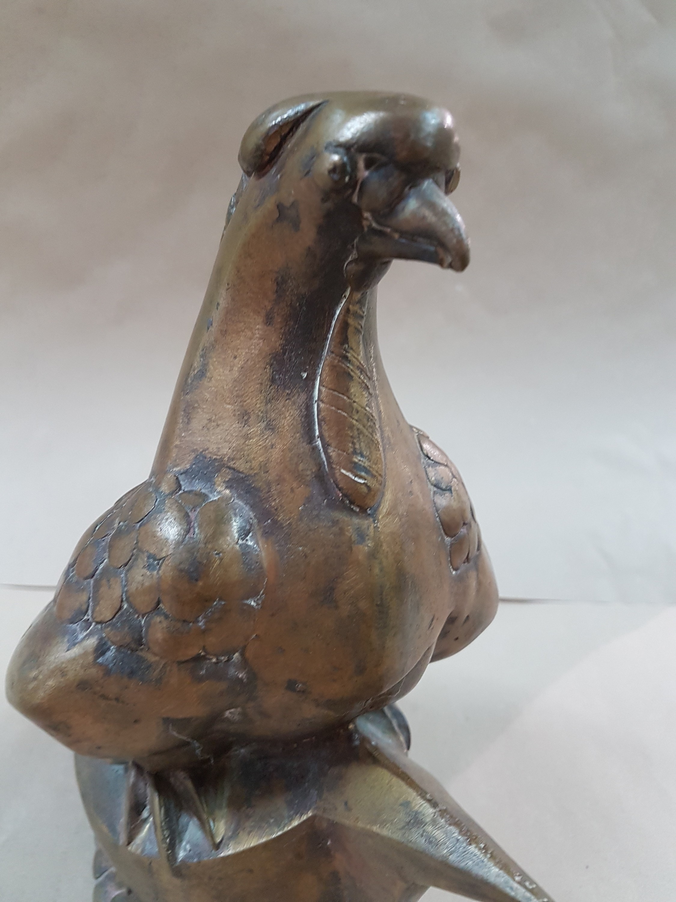 Detail e: Gernot Rumpf, geb. 1941 Kaiserslautern, Taube auf Boot, Bronzeguss, signiert, H. ca. 26cm