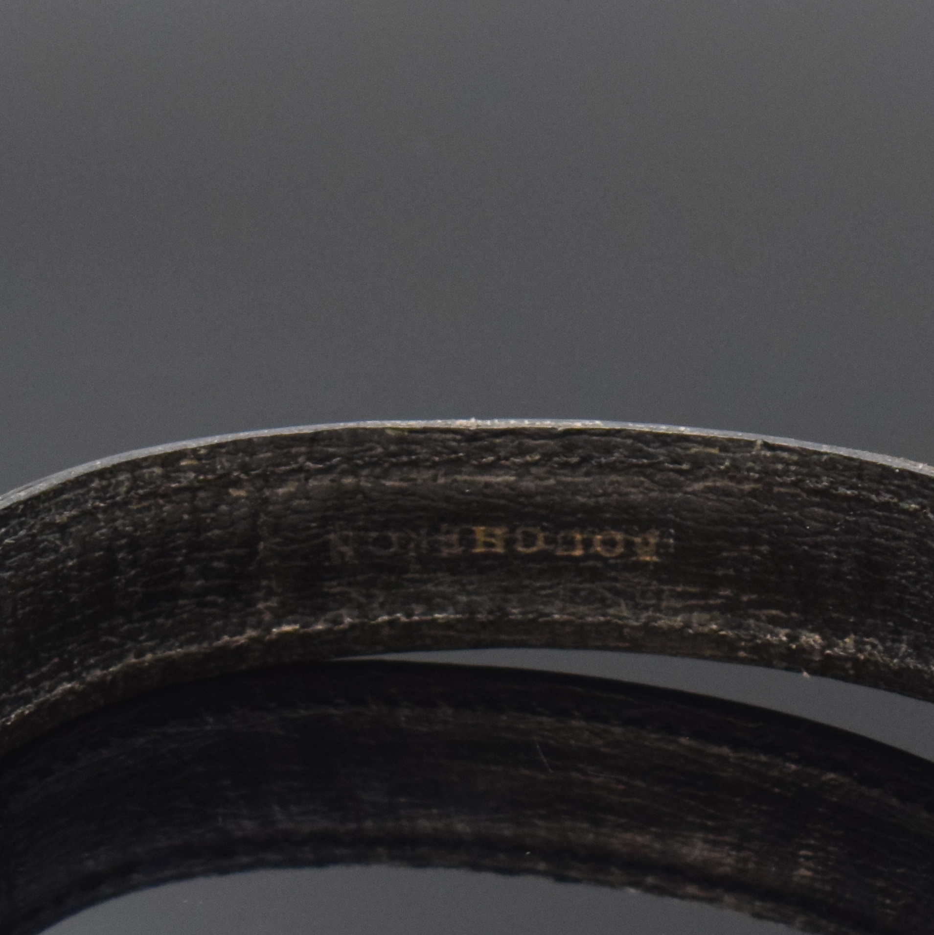 Detail c: BOUCHERON Armbanduhr in GG 750/000, Schweiz um 1960, Handaufzug, patentiertes, über Anstoss abnehmbares orig. Lederband, Boden aufgedr., ...