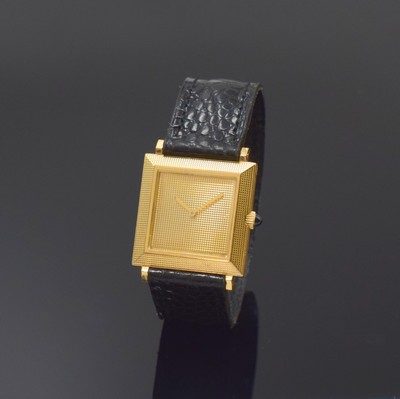 Image BOUCHERON Armbanduhr in GG 750/000, Schweiz um 1960, Handaufzug, patentiertes, über ...