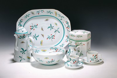 Image Coffee and dinner service, Mottahdeh, Portugal, Famille Verte based on the Kang Xi model, ...