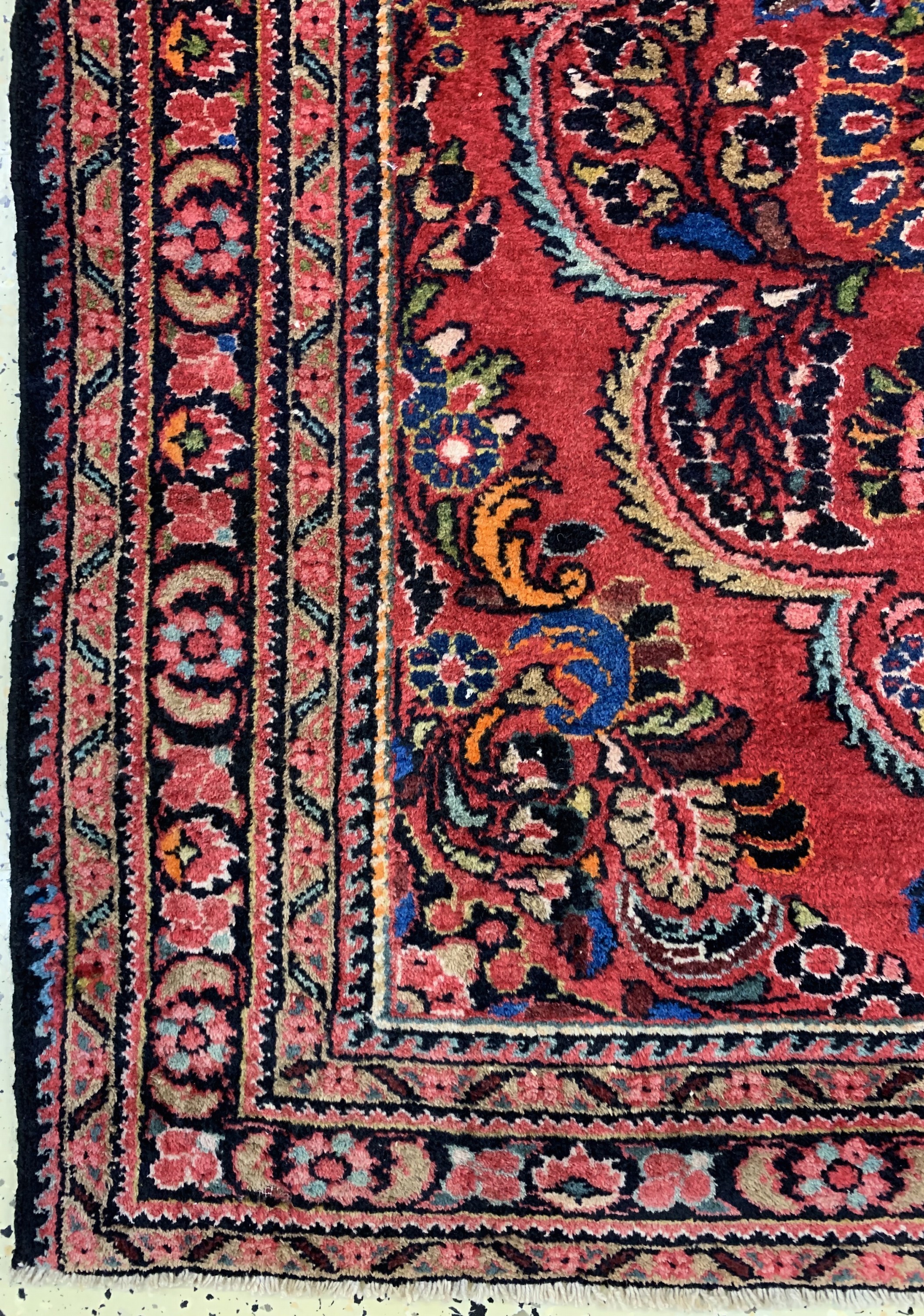 Detail b: Lilian alt, Persien, Mitte 20.Jhd, Wolle auf Baumwolle, ca. 160 x 110 cm, EHZ: 2