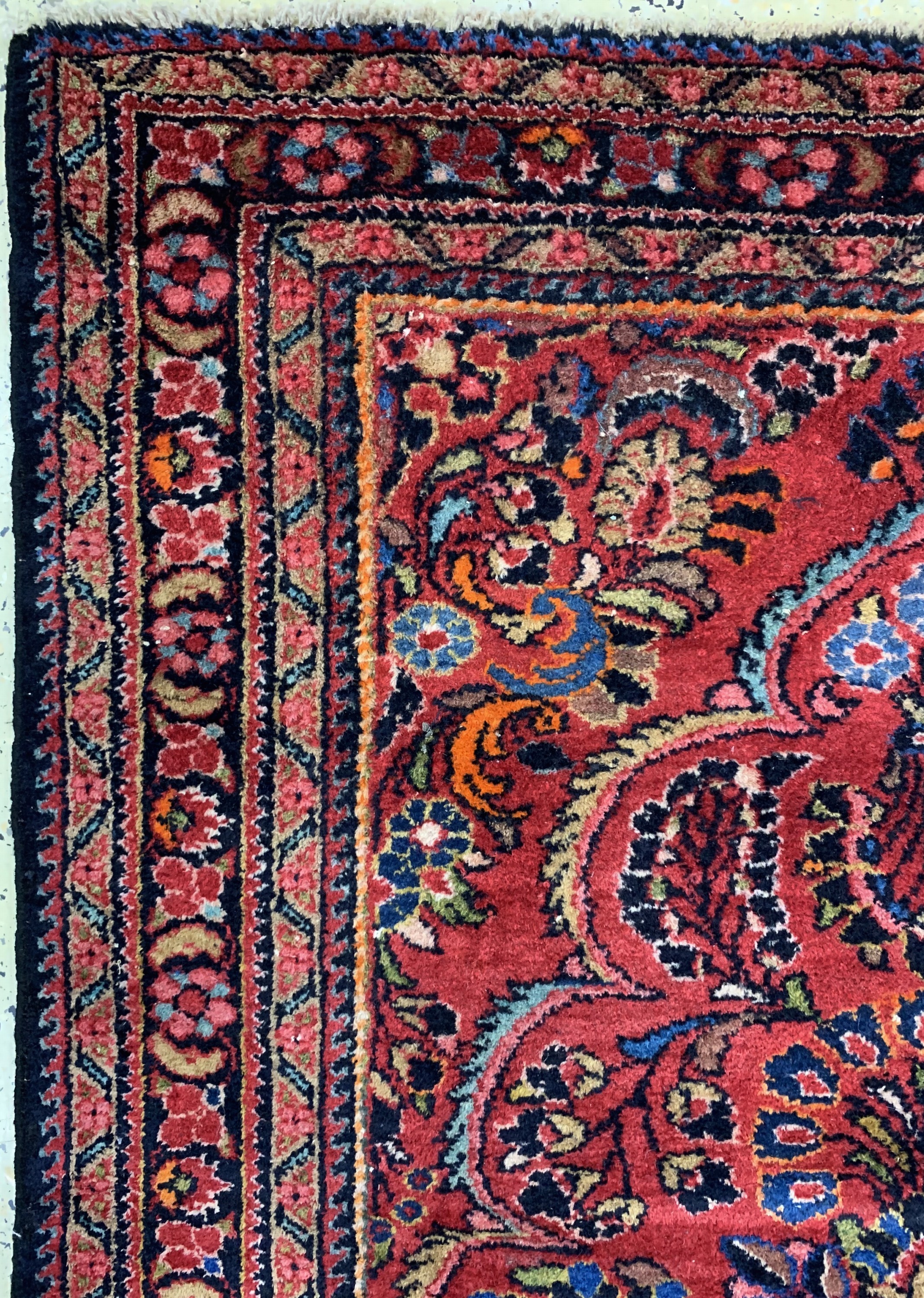 Detail c: Lilian alt, Persien, Mitte 20.Jhd, Wolle auf Baumwolle, ca. 160 x 110 cm, EHZ: 2