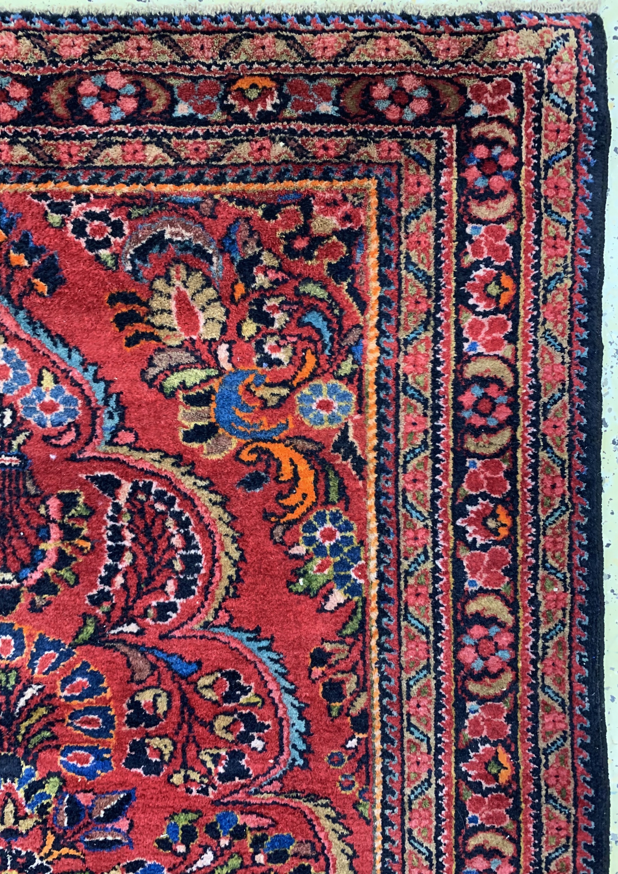 Detail d: Lilian alt, Persien, Mitte 20.Jhd, Wolle auf Baumwolle, ca. 160 x 110 cm, EHZ: 2