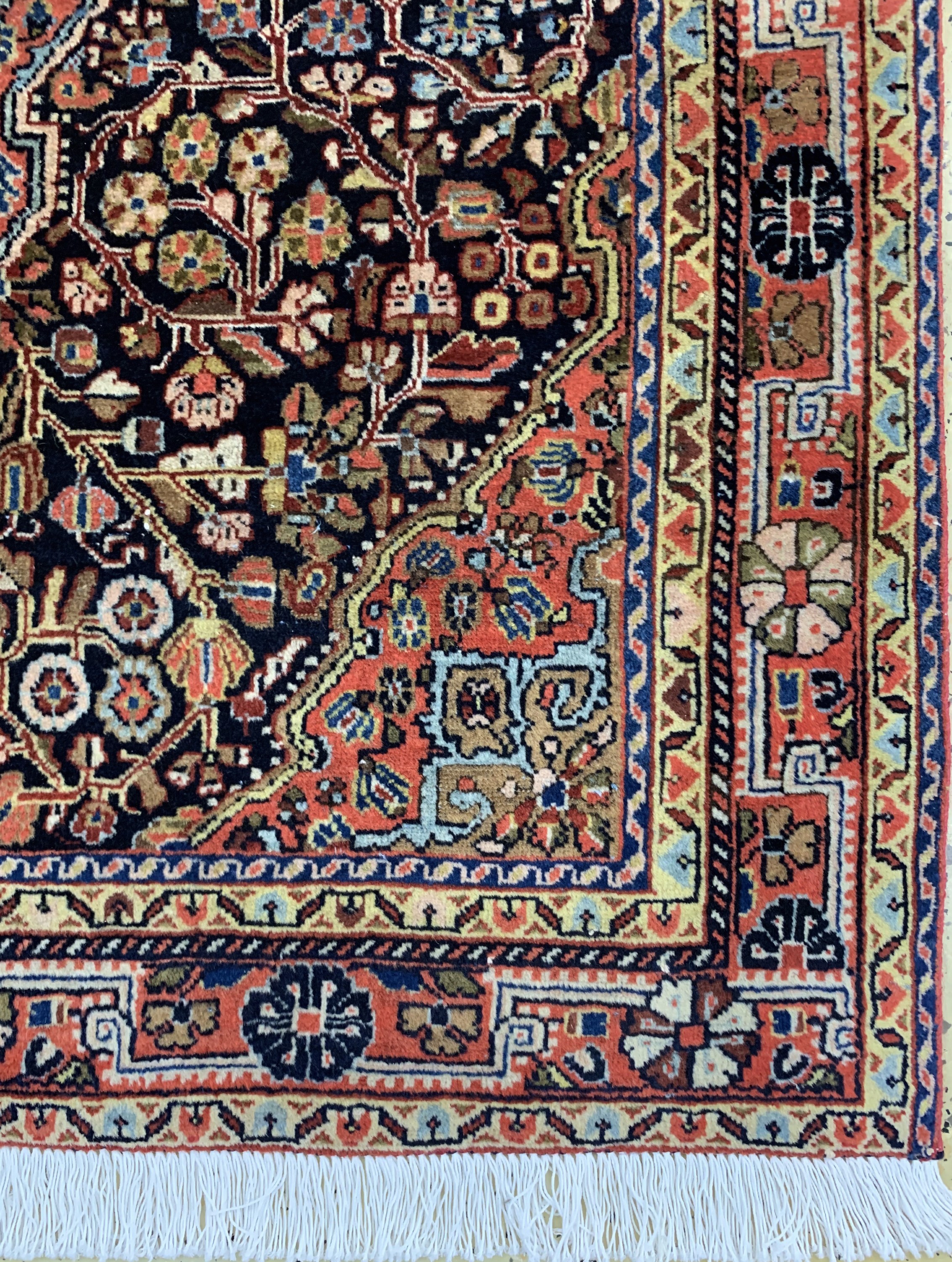 Detail a: Djosan alt, Persien, Mitte 20.Jhd, Wolle auf Baumwolle, ca. 153 x 106 cm, EHZ: 2, (Fransen erneuert)