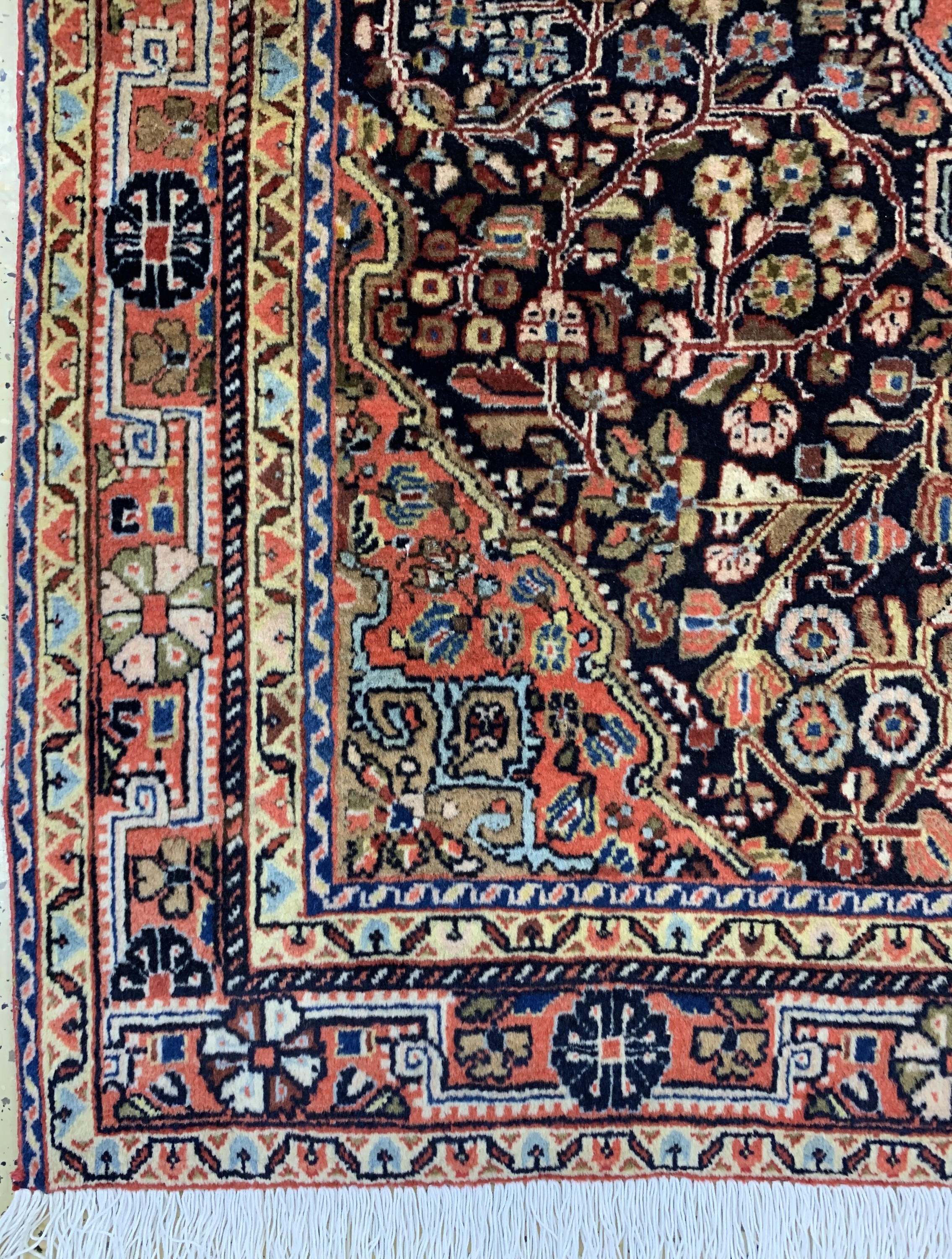 Detail b: Djosan alt, Persien, Mitte 20.Jhd, Wolle auf Baumwolle, ca. 153 x 106 cm, EHZ: 2, (Fransen erneuert)