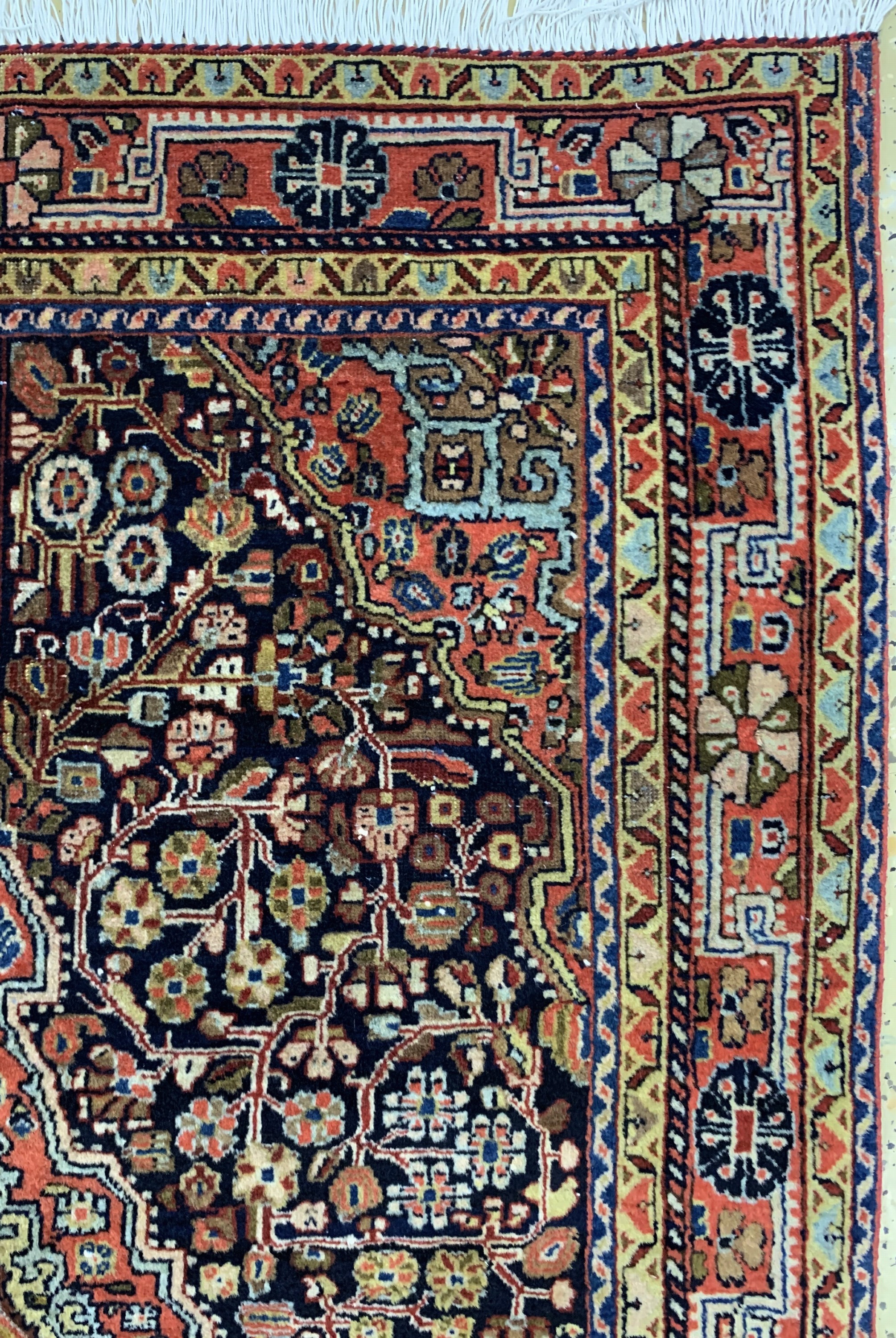 Detail d: Djosan alt, Persien, Mitte 20.Jhd, Wolle auf Baumwolle, ca. 153 x 106 cm, EHZ: 2, (Fransen erneuert)