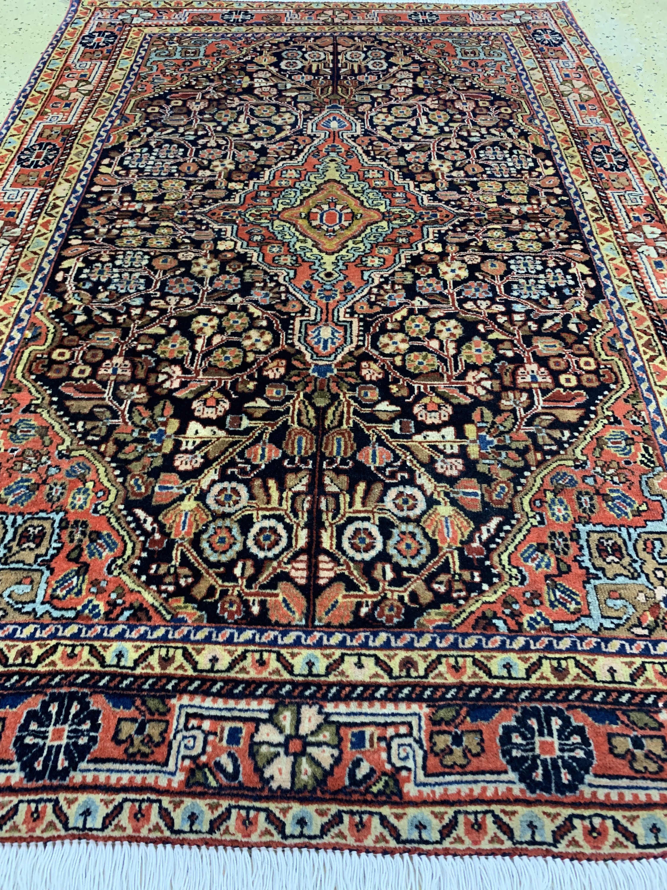 Detail e: Djosan alt, Persien, Mitte 20.Jhd, Wolle auf Baumwolle, ca. 153 x 106 cm, EHZ: 2, (Fransen erneuert)