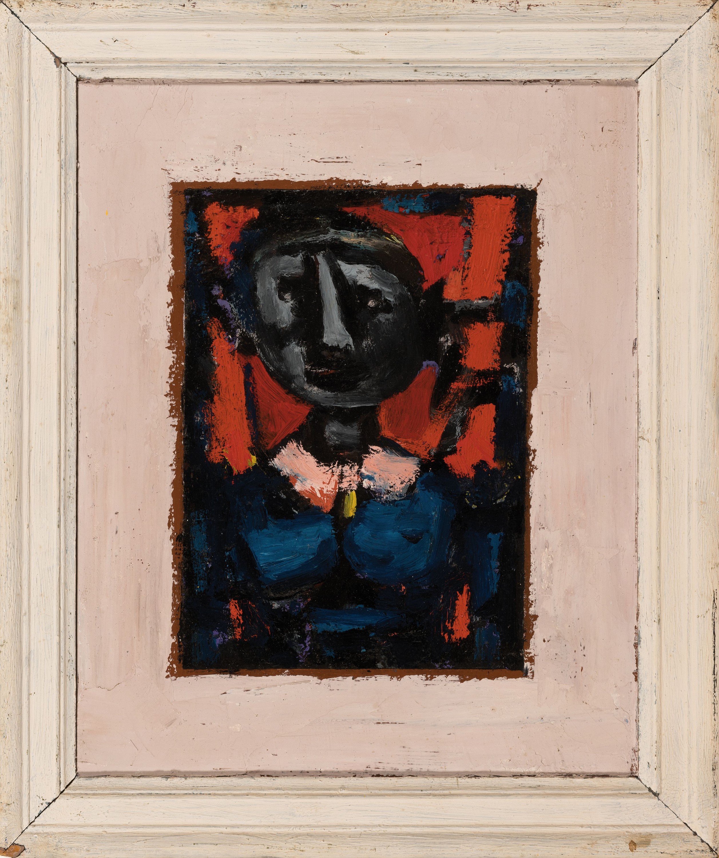 Detail k: Walter Klose, 1921 Jägerndorf-2003 München, 2 Porträts, Frauenbildnis von 1959, verso signiert, Öl/Platte, 17,5x12,5 cm, Rahmen 30x26 cm; ...