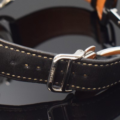 26813214b - HERMES Armbandchronograph Serie Arceau Referenz AR4.910, Automatik, Edelstahlgeh. inkl. ...